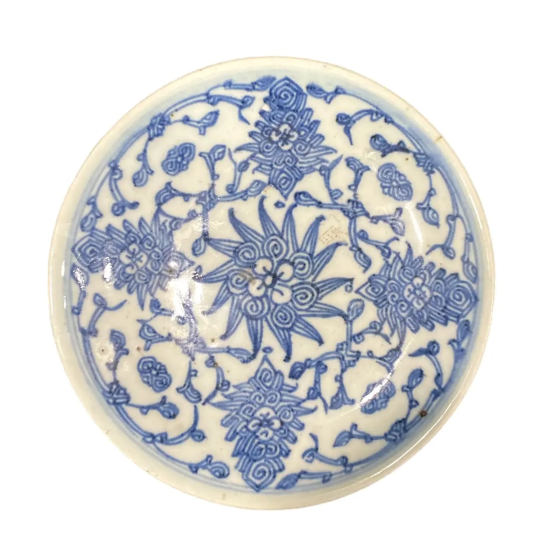 19th Century Daoguang Era Chinese Blue & White Floral Porcelain Plates - Set of 3 - 3
