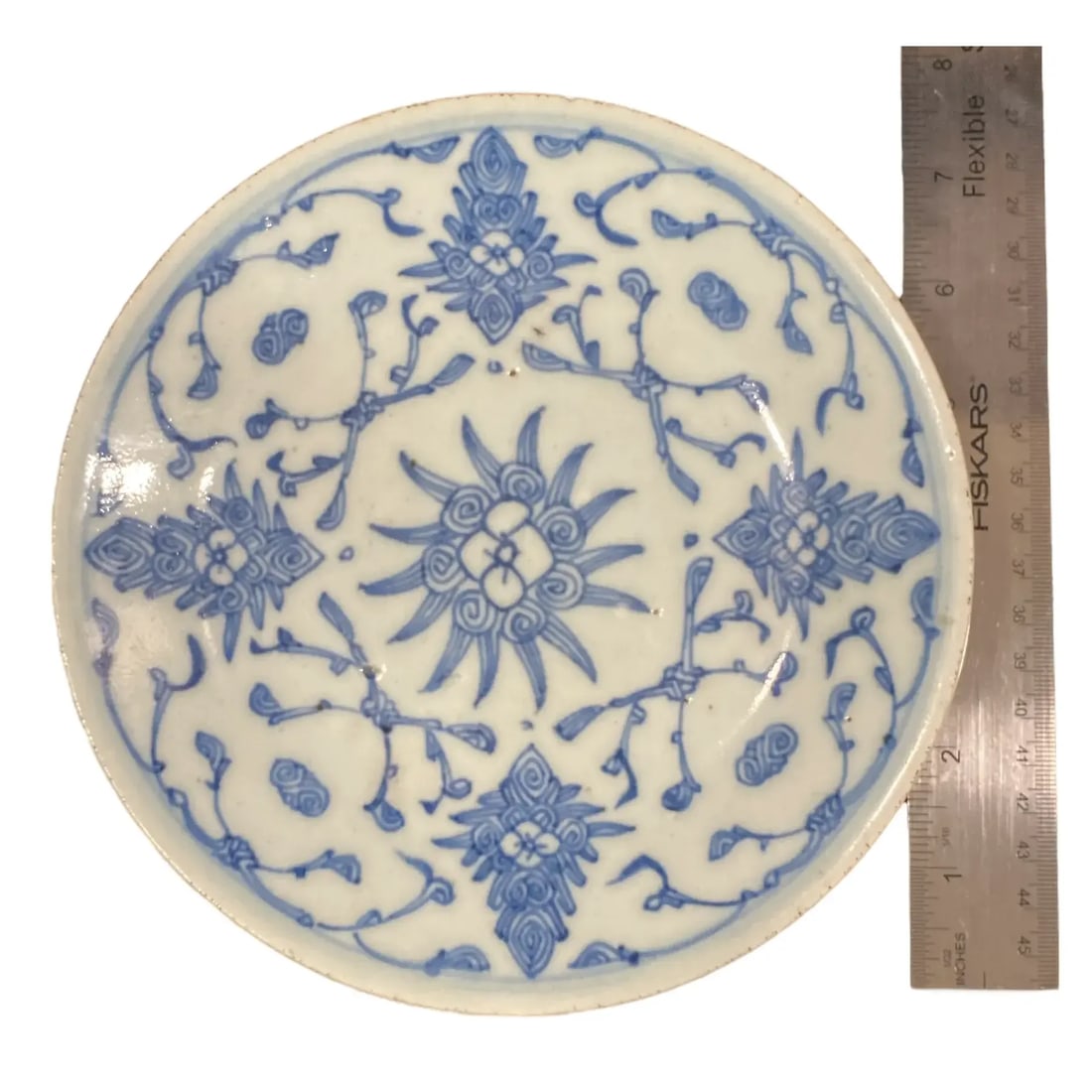 19th Century Daoguang Era Chinese Blue & White Floral Porcelain Plates - Set of 3 - 9