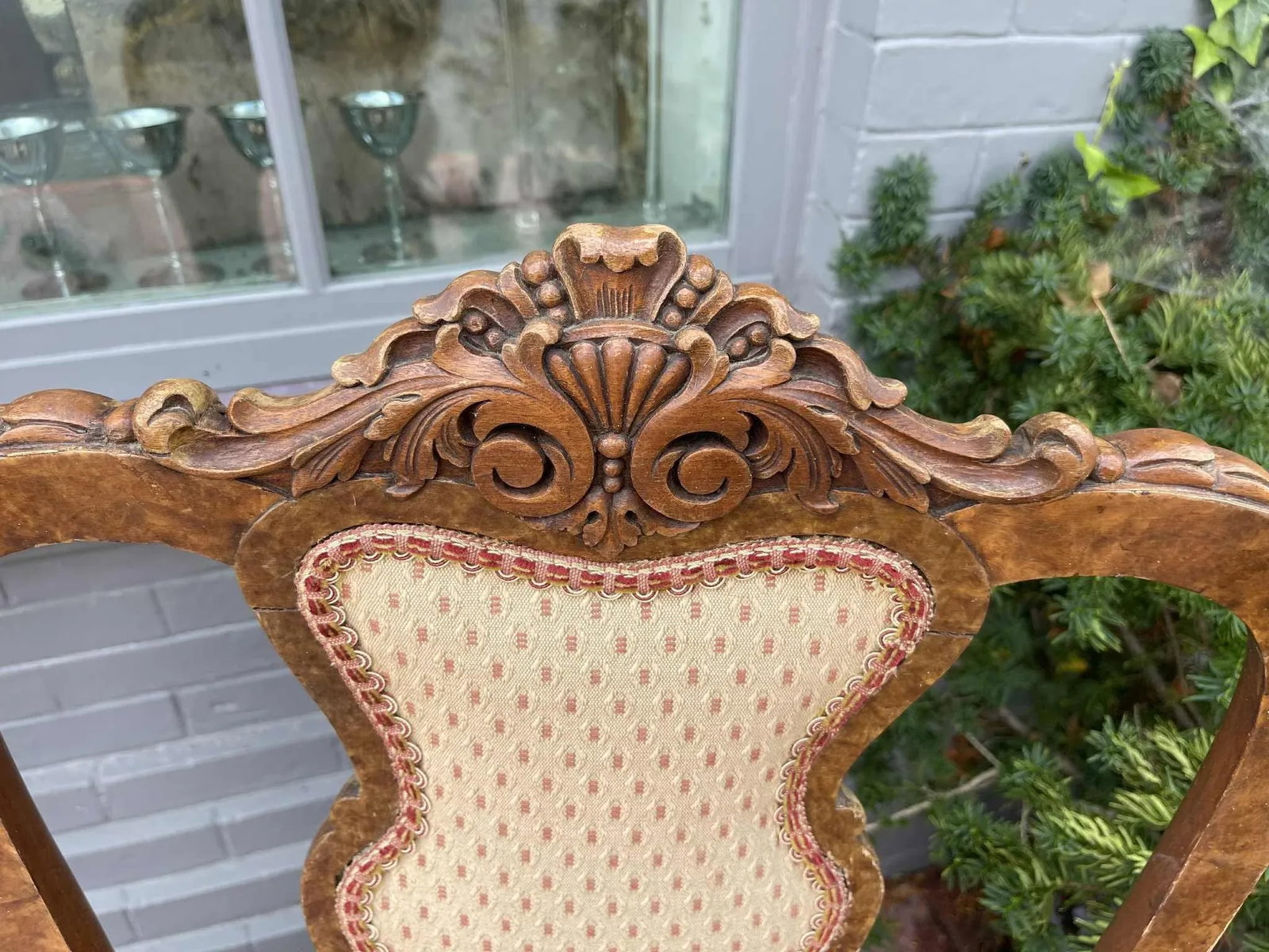 1930s Carved Queen Anne Pair of Armchairs - 8