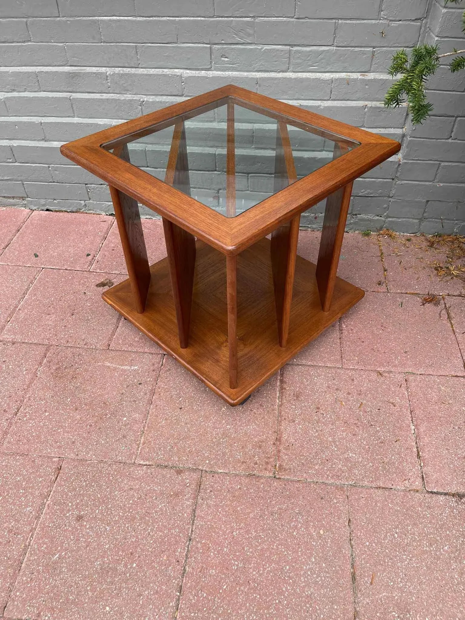 1960s Retro Vintage Teak Coffee Table & Magazine Rack - 5