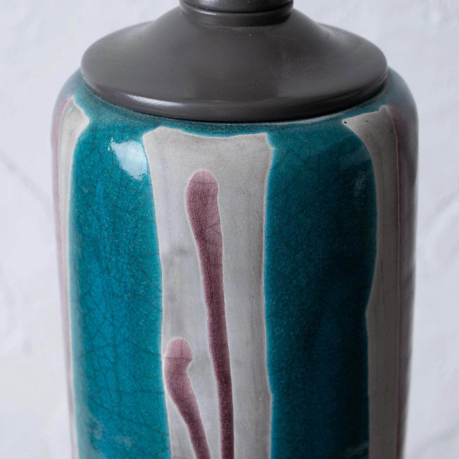 Tony Evans Raku Pottery Lamp, 1980s - 3