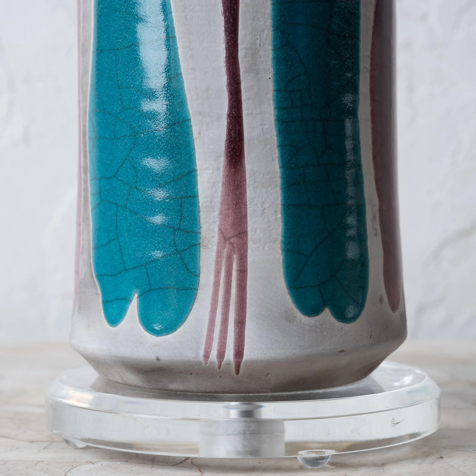 Tony Evans Raku Pottery Lamp, 1980s - 4