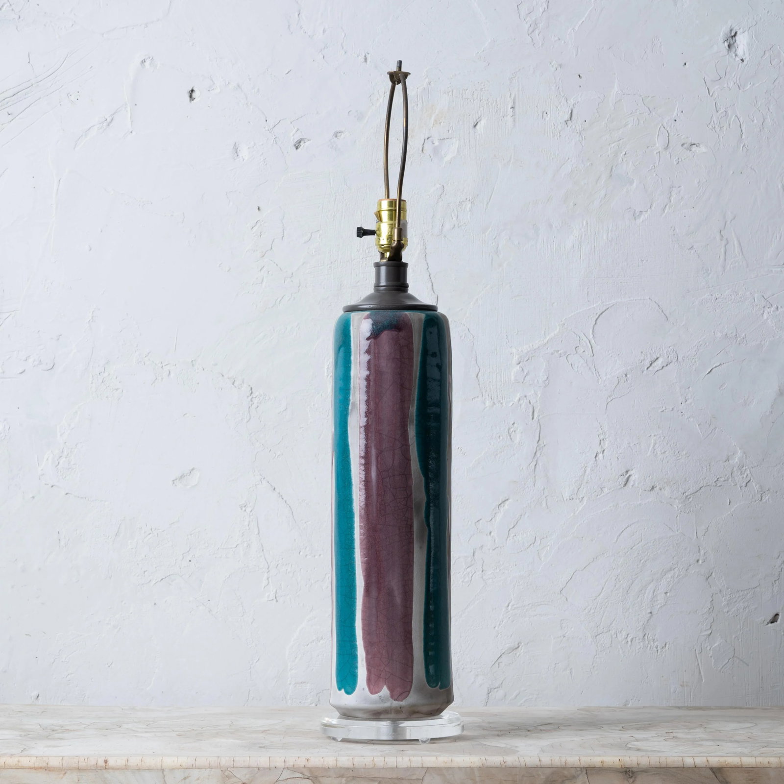 Tony Evans Raku Pottery Lamp, 1980s - 5