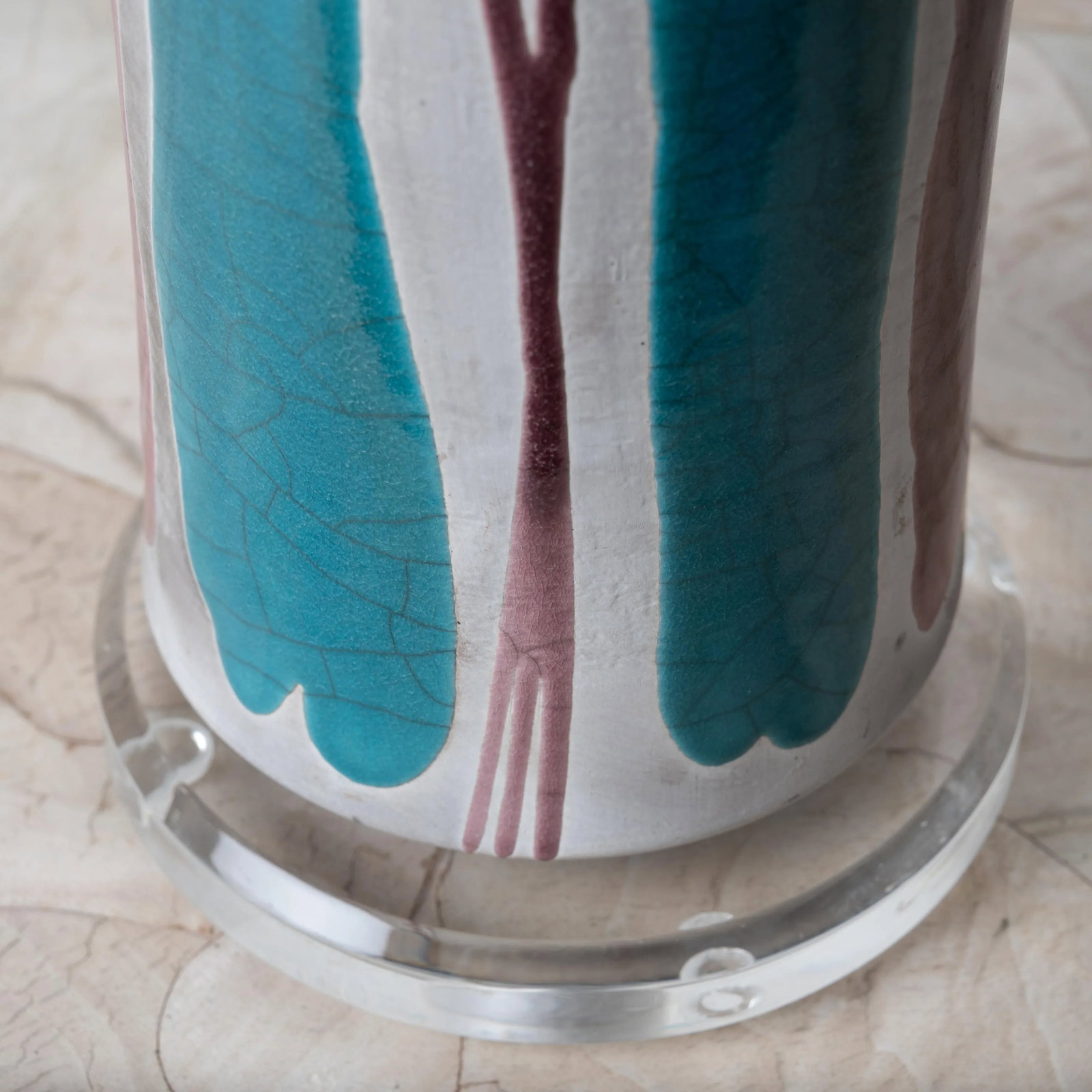 Tony Evans Raku Pottery Lamp, 1980s - 7