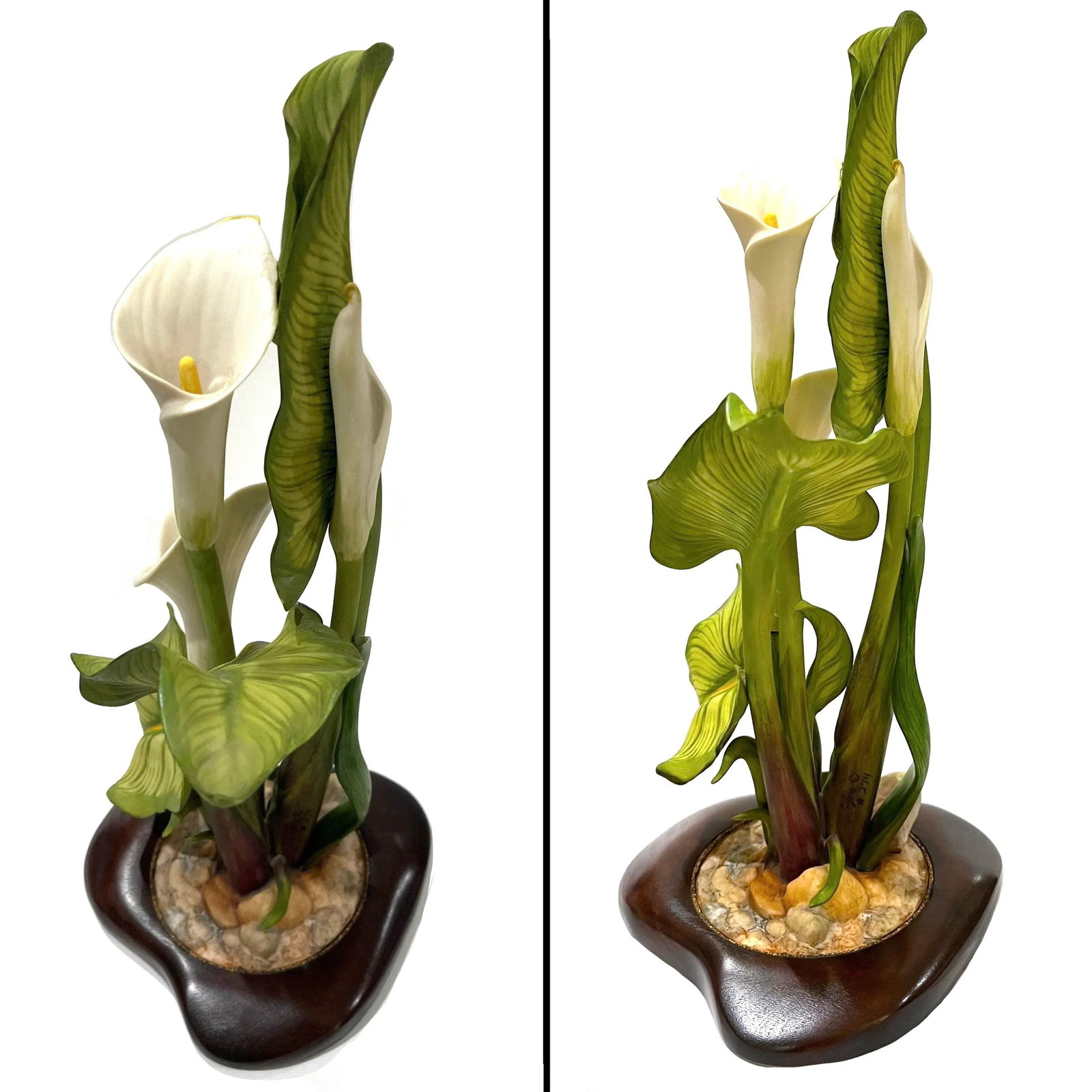 Calla Lily Sculpture - Hand-Painted Porcelain - Cybis Limited Edition 1970s - 3