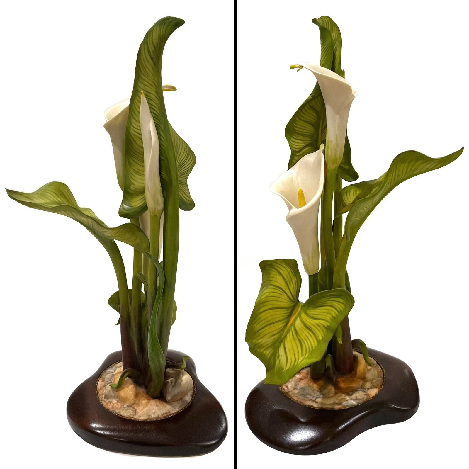 Calla Lily Sculpture - Hand-Painted Porcelain - Cybis Limited Edition 1970s - 5