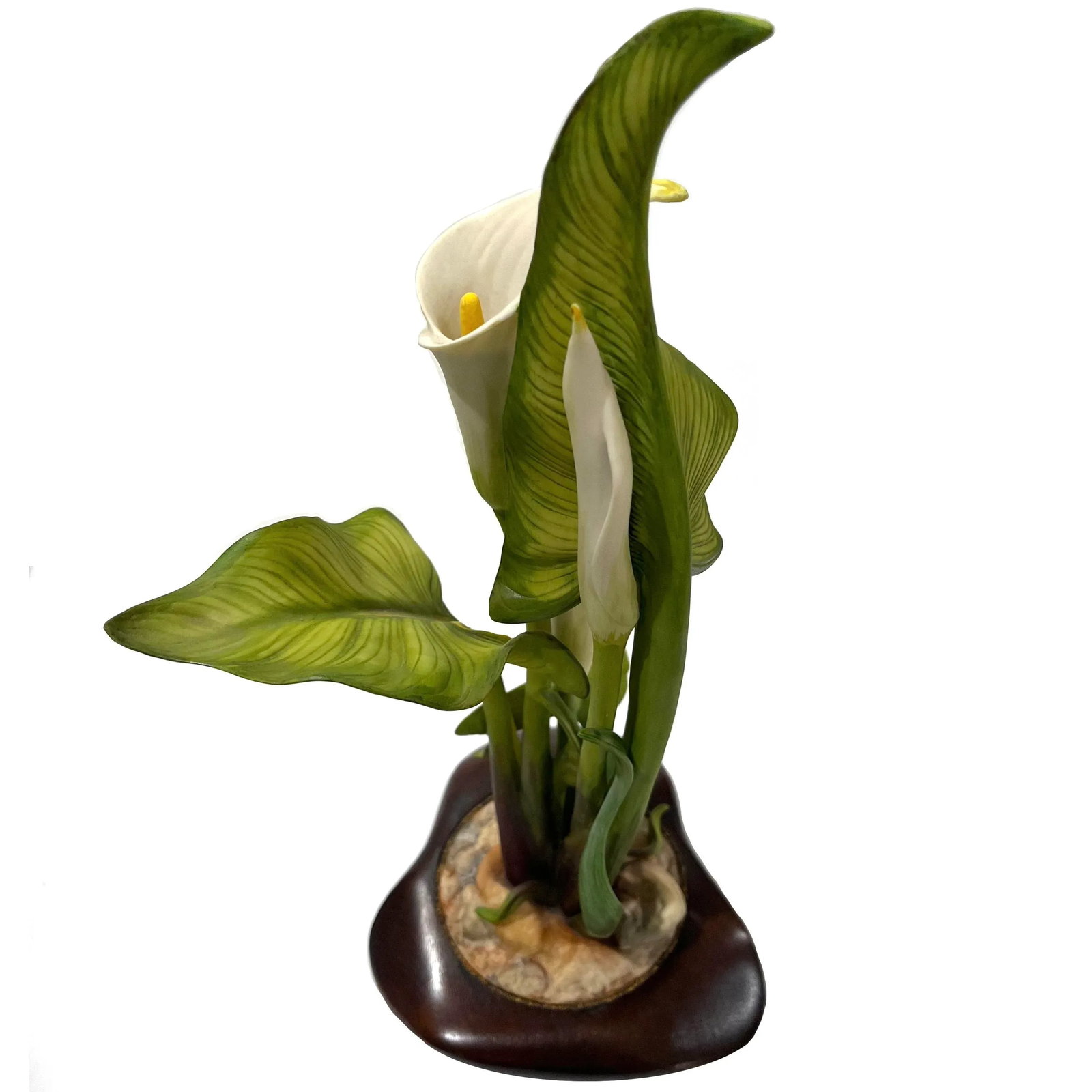 Calla Lily Sculpture - Hand-Painted Porcelain - Cybis Limited Edition 1970s - 7