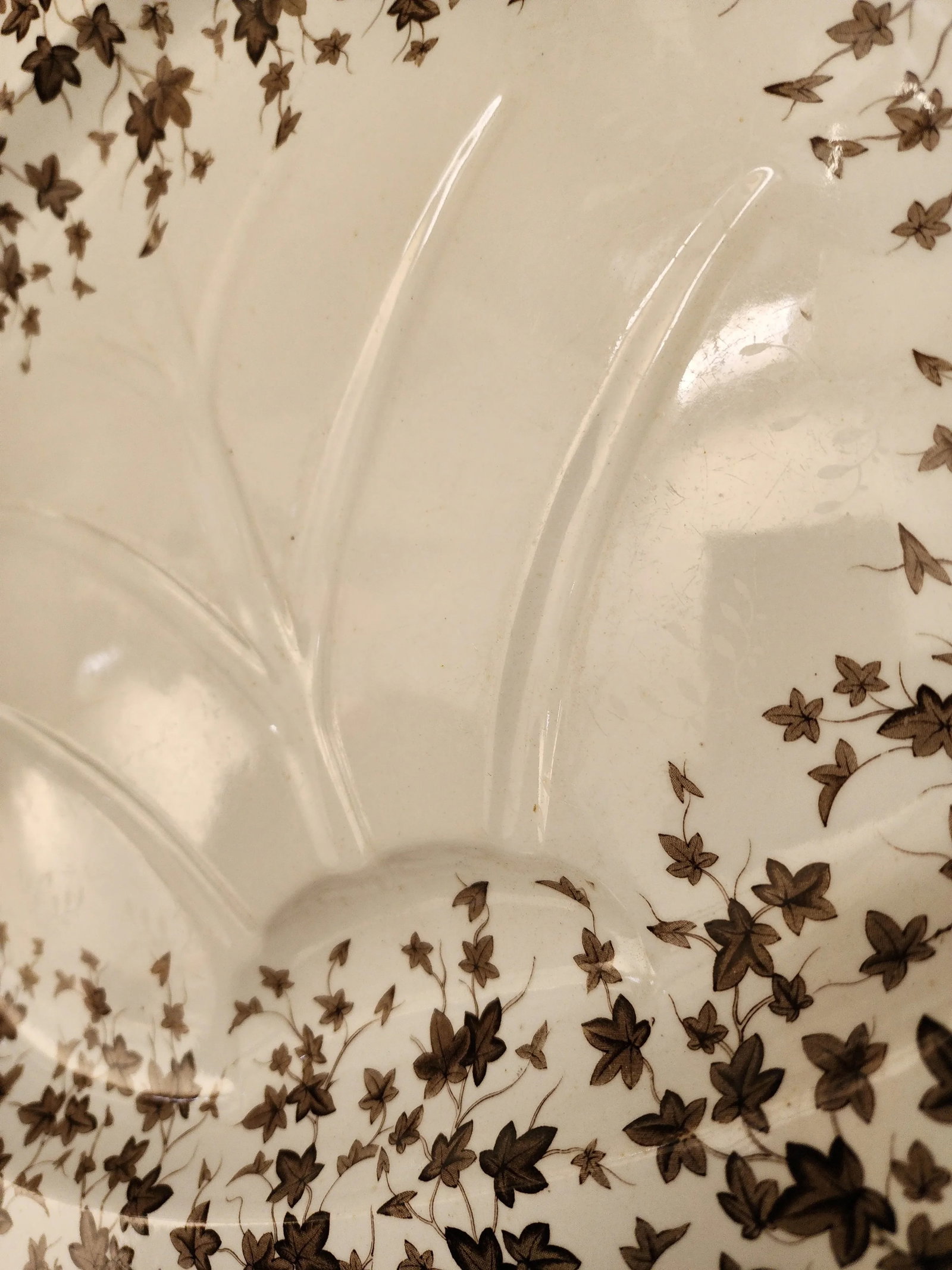 Antique Royal Worcester Brown Ivy Meat Platter - 5