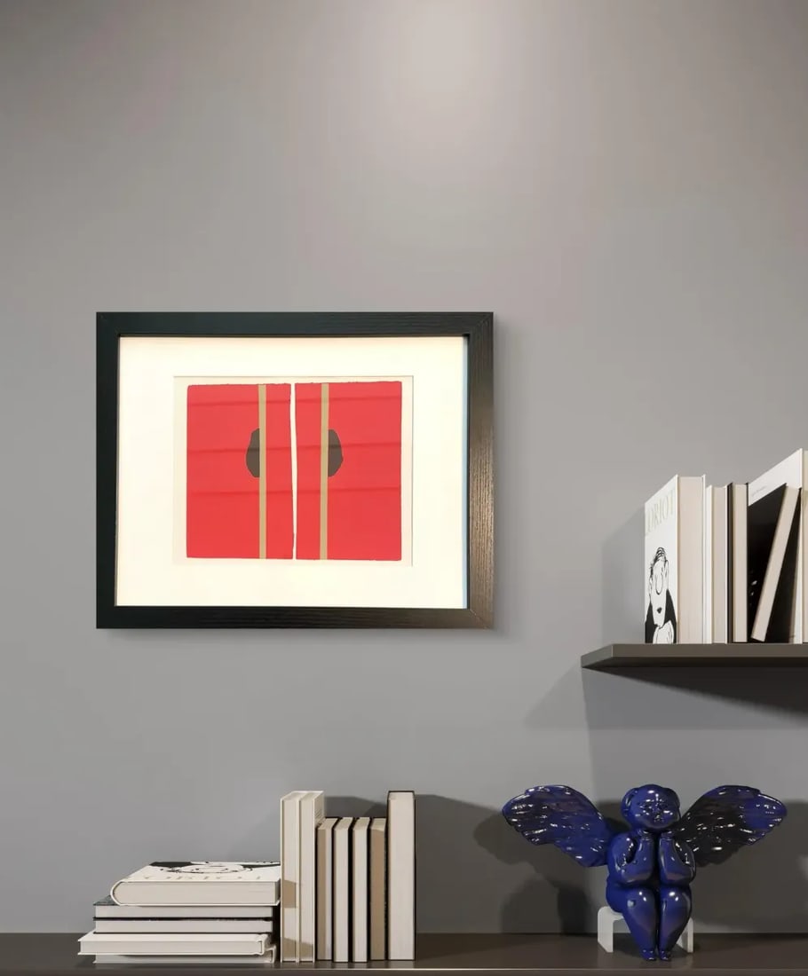 Barbara Beck 1969 Framed & Matted Mid-Century Modern Screen Print, Limited Edition of 20 - Black Woo - 3