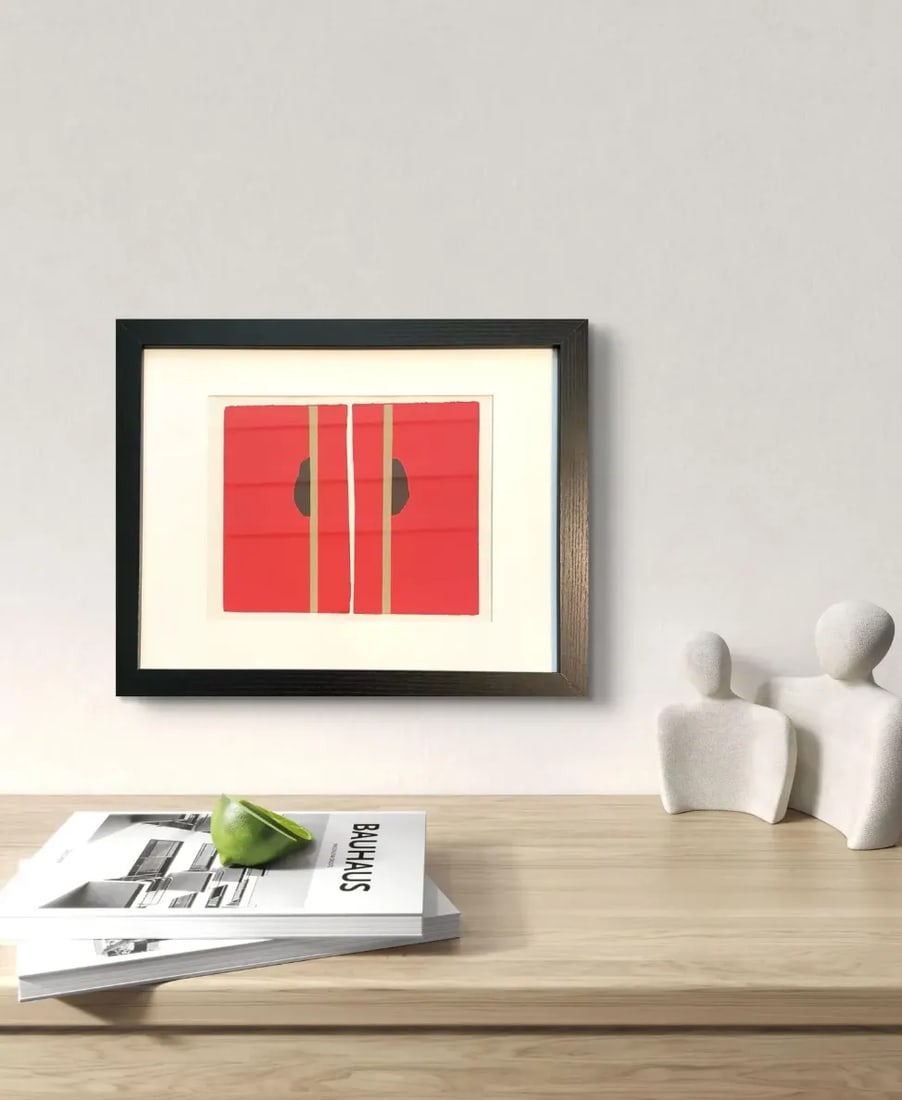 Barbara Beck 1969 Framed & Matted Mid-Century Modern Screen Print, Limited Edition of 20 - Black Woo - 4