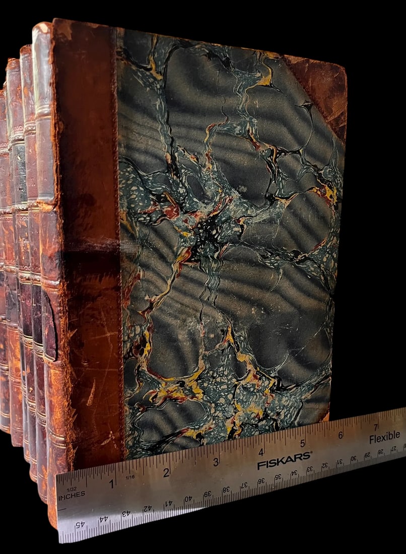 Antique Early 19th Century Leather-Bound Books Â‚Ã„Ã¬ MillotÂ - 7