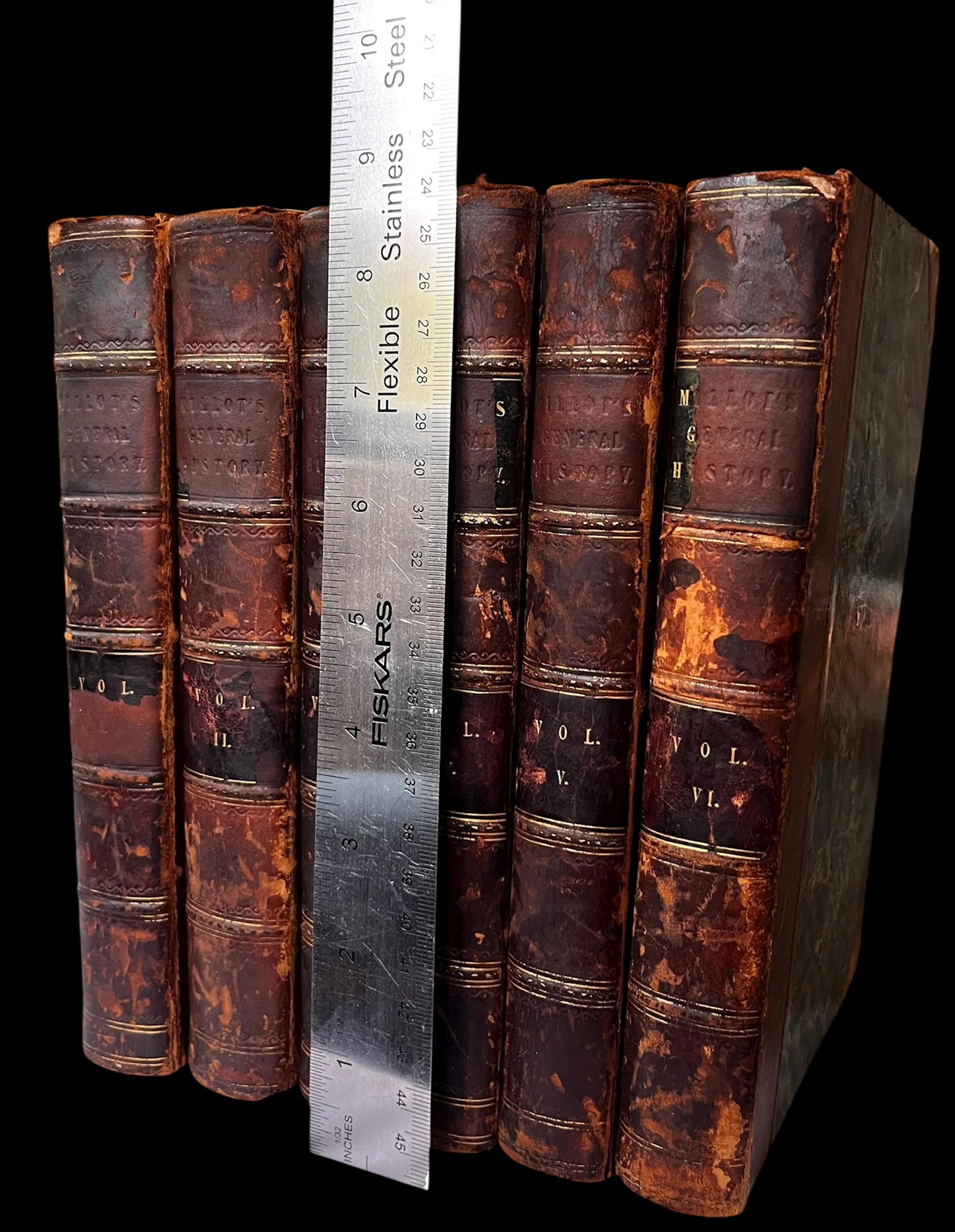 Antique Early 19th Century Leather-Bound Books Â‚Ã„Ã¬ MillotÂ - 8