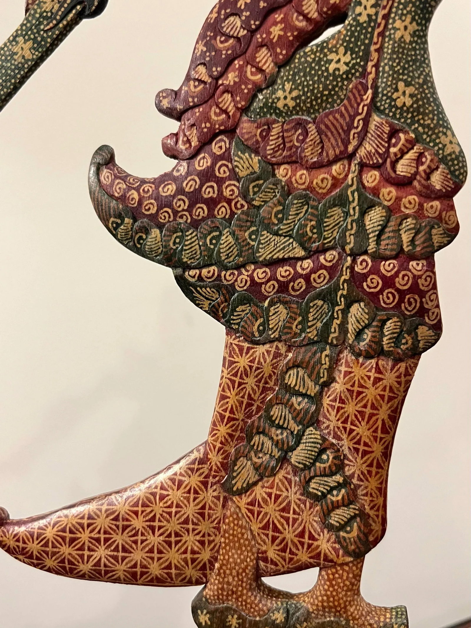 Vintage Indonesian Wayang Golek Hand Painted Puppets- Set of 3 - 12