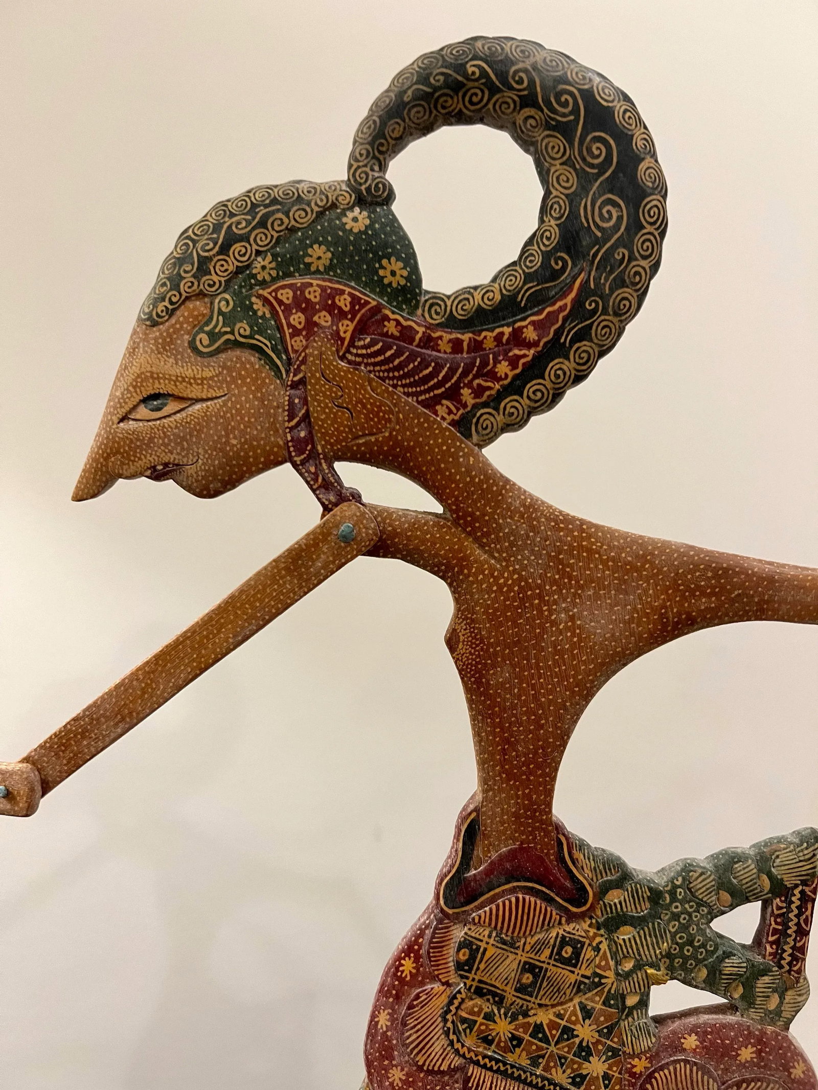 Vintage Indonesian Wayang Golek Hand Painted Puppets- Set of 3 - 8