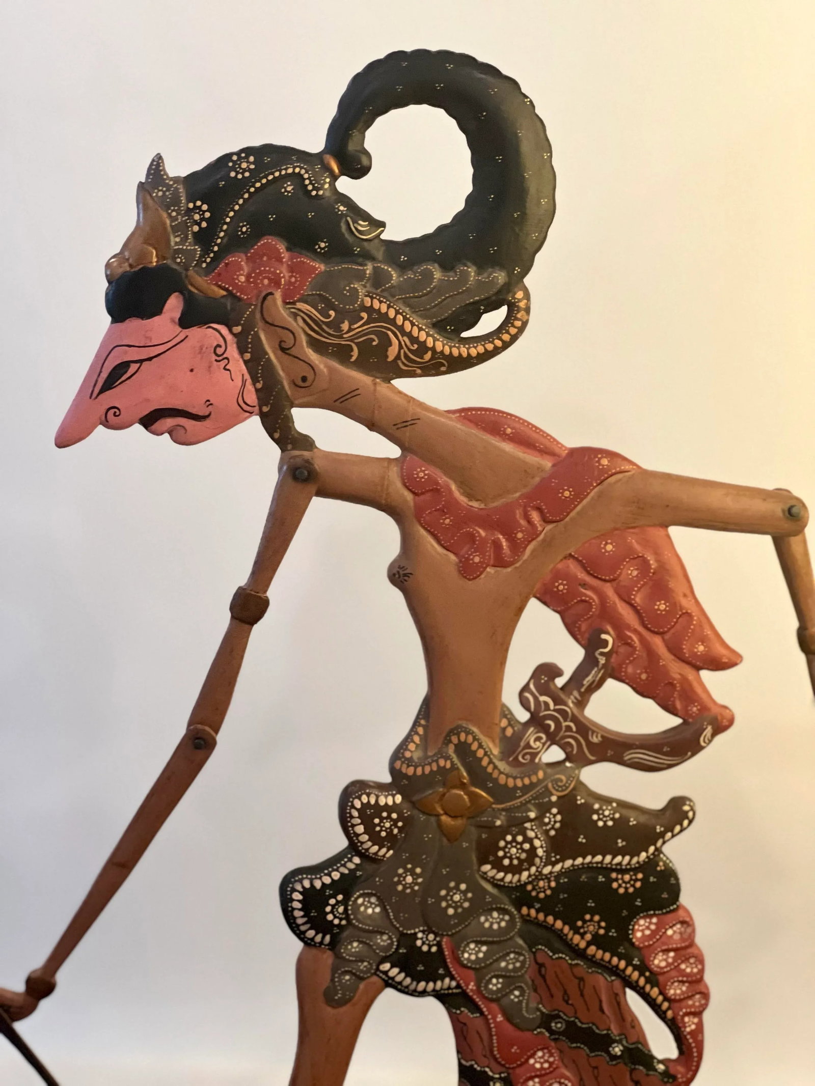 Vintage Indonesian Wayang Golek Hand Painted Puppets - Set of 2 - 4