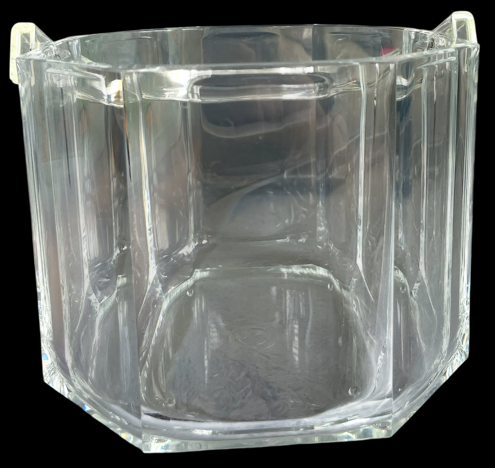 1980s Mid-Century Lucite Ice Bucket With Stainless Steel Tongs - 5