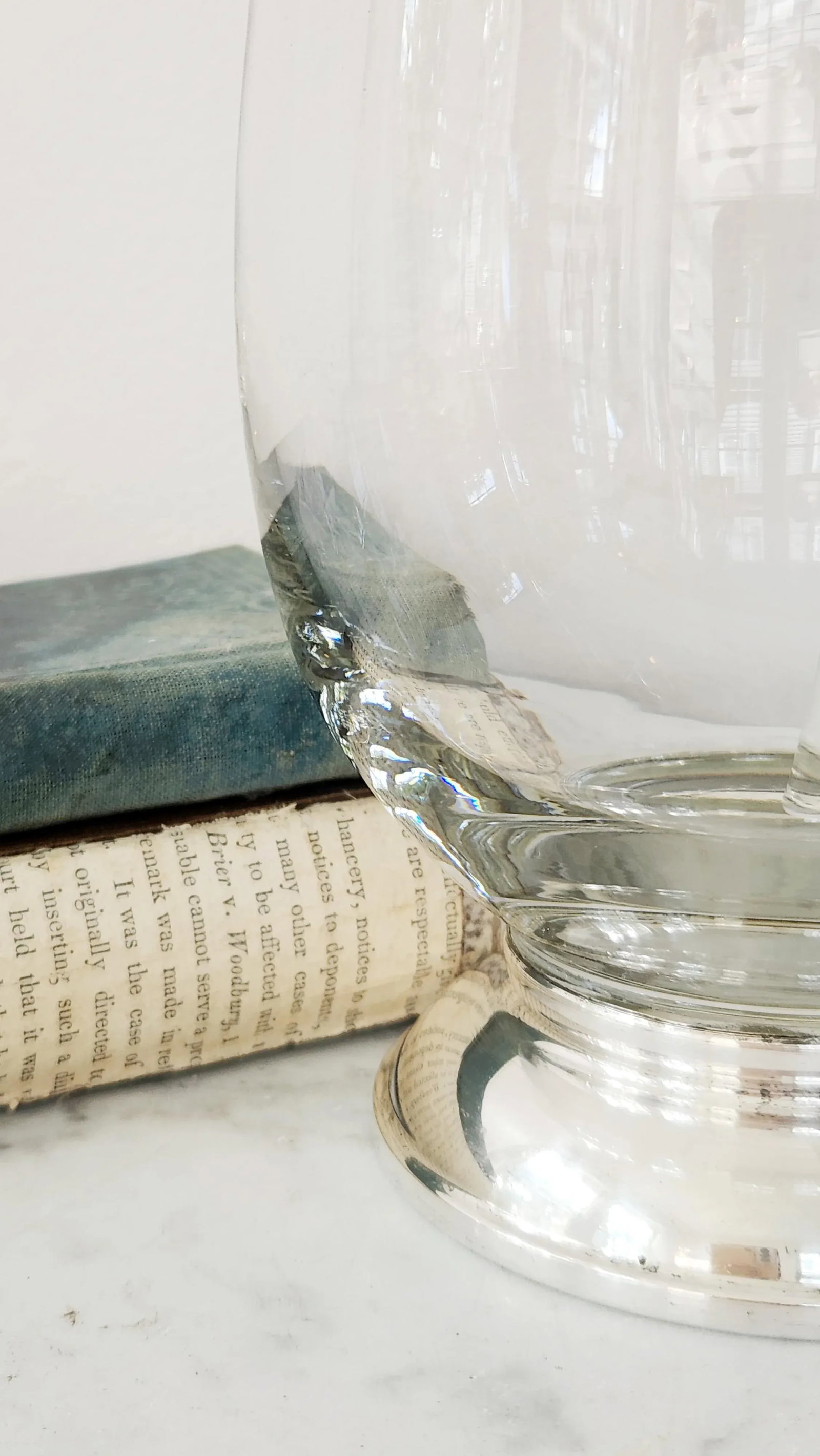 1950s Mid-Century Handblown Glass Pitcher With Sterling Silver Base & Stirrer "” J. Rogers - 12