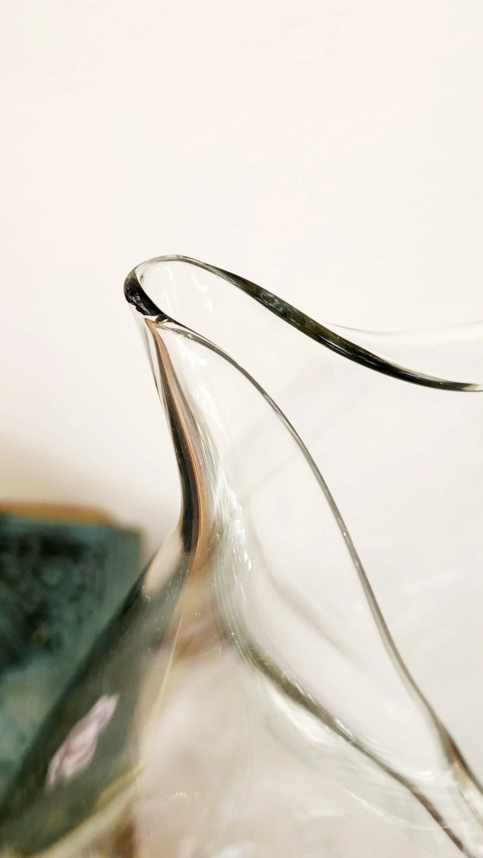 1950s Mid-Century Handblown Glass Pitcher With Sterling Silver Base & Stirrer "” J. Rogers - 4