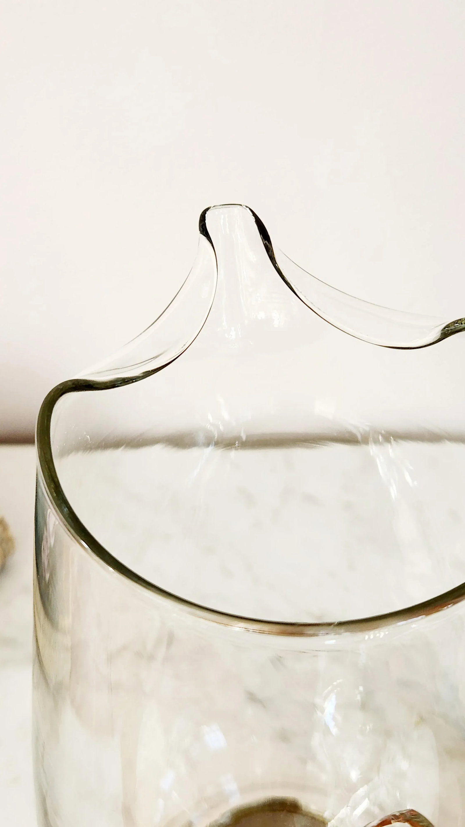 1950s Mid-Century Handblown Glass Pitcher With Sterling Silver Base & Stirrer "” J. Rogers - 6