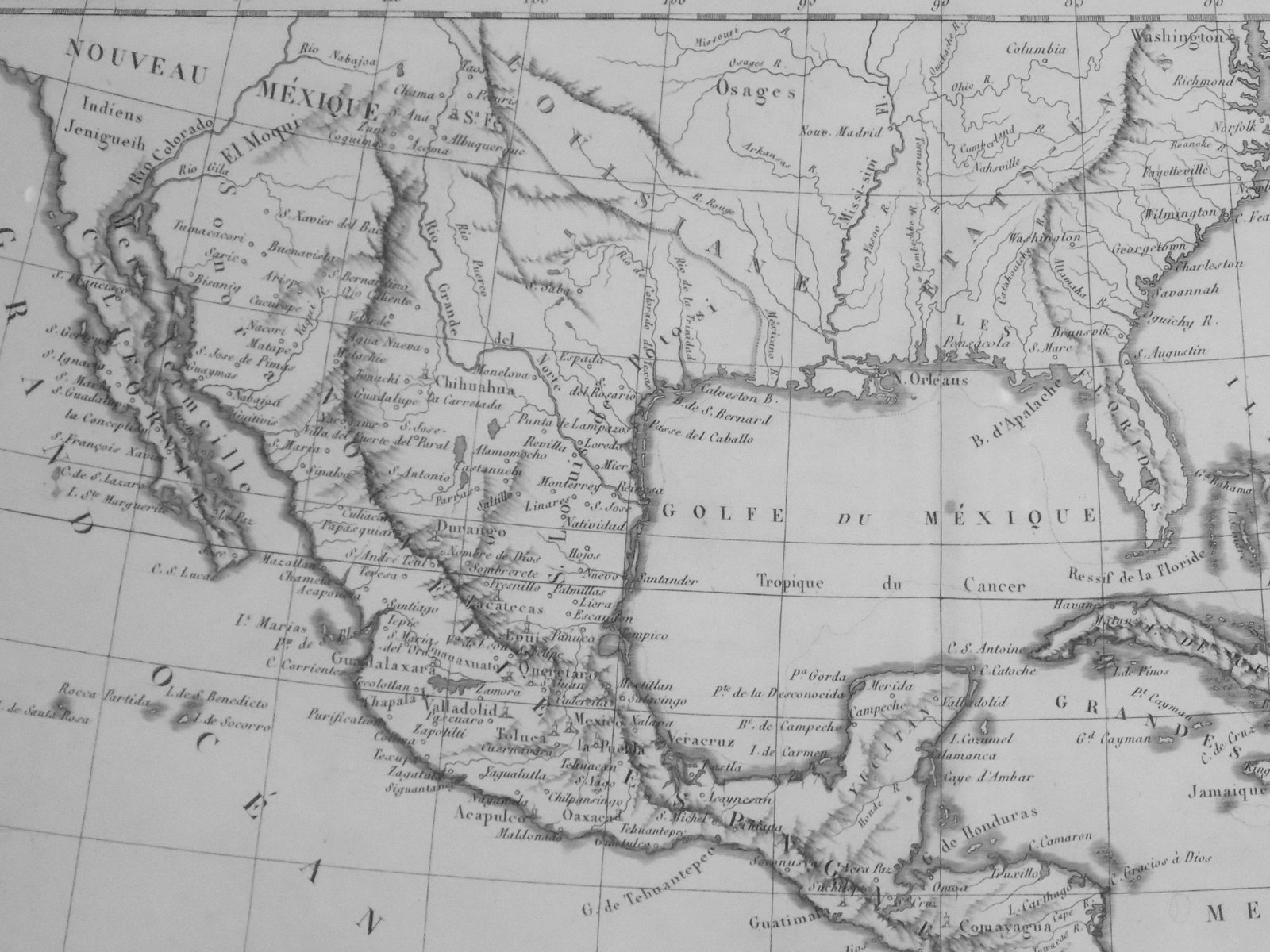 South America, Caribbean & Mexico Original Map by Vaugondy 1812 - 2