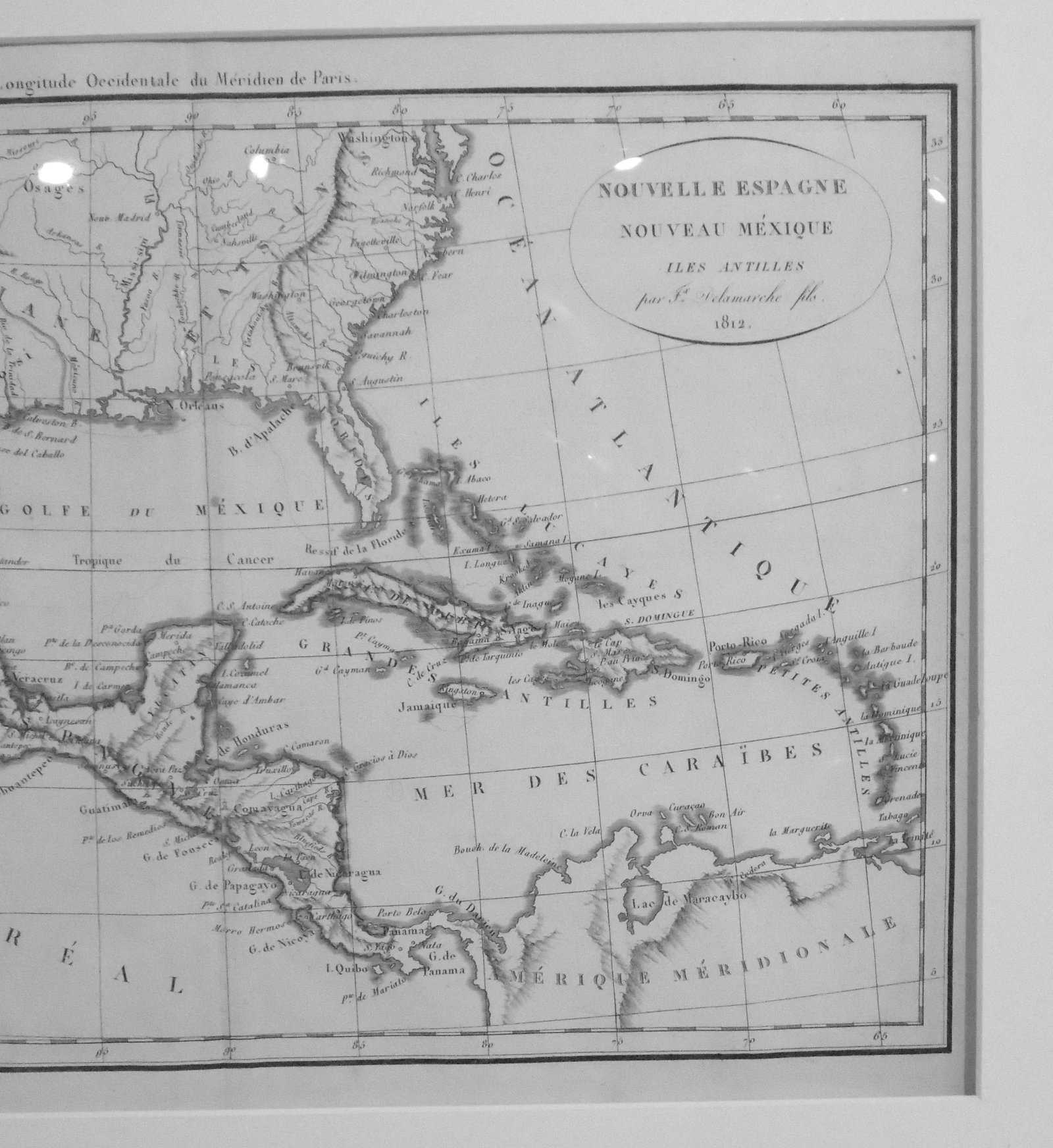South America, Caribbean & Mexico Original Map by Vaugondy 1812 - 3