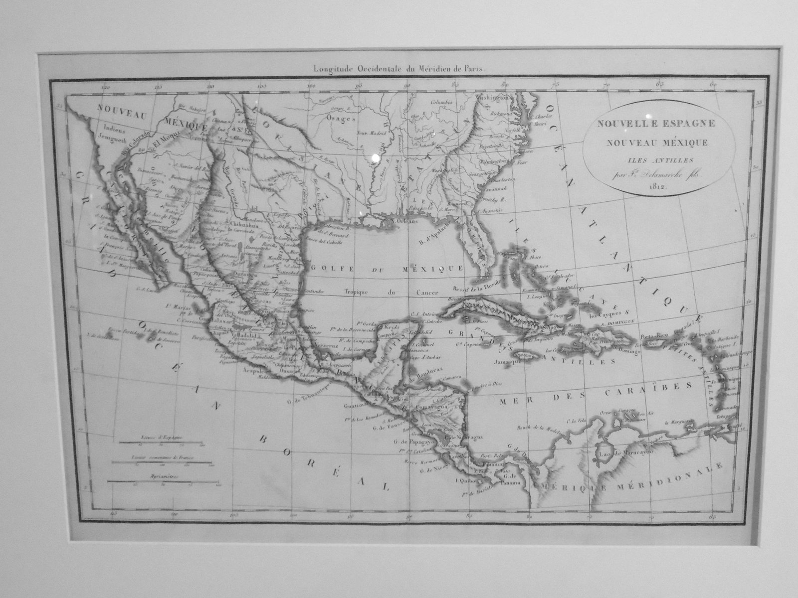 South America, Caribbean & Mexico Original Map by Vaugondy 1812 - 5