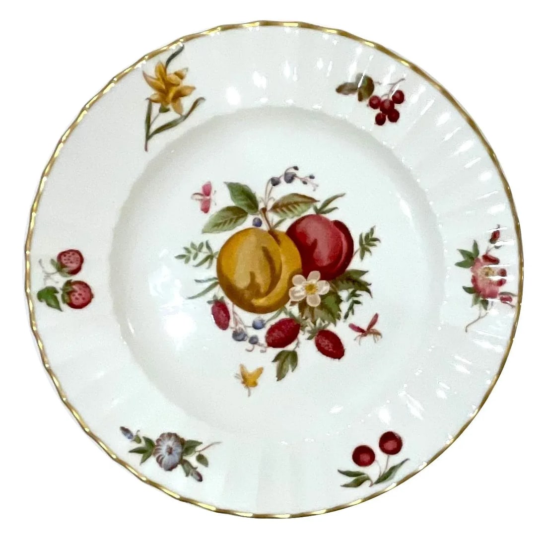 1960's Royal Worcester Bone China Delecta Ribbed Warmstry Salad Plates - Set of Four - 5