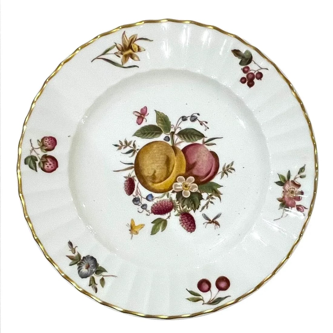 1960's Royal Worcester Bone China Delecta Ribbed Warmstry Salad Plates - Set of Four - 6