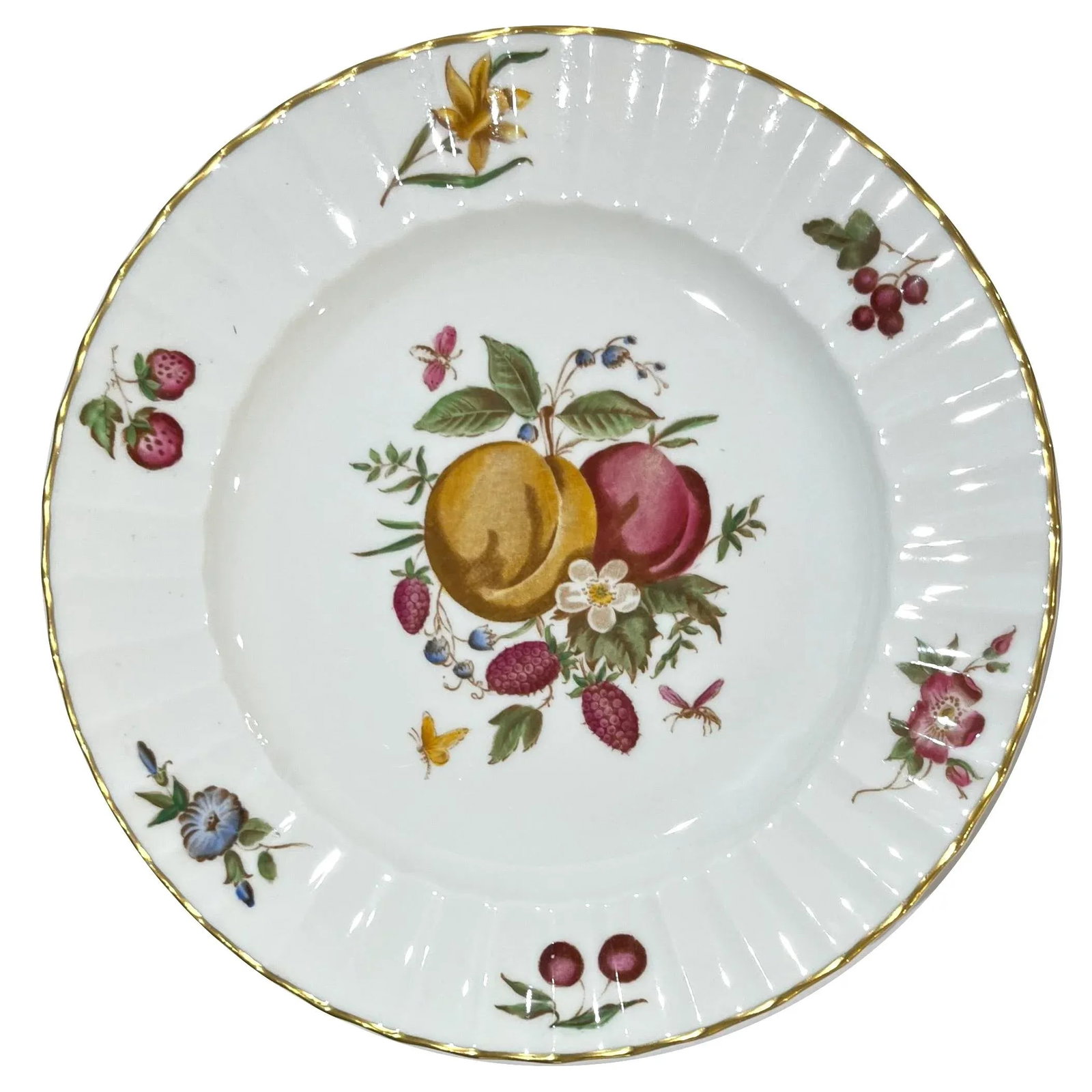 1960's Royal Worcester Bone China Delecta Ribbed Warmstry Salad Plates - Set of Four - 7