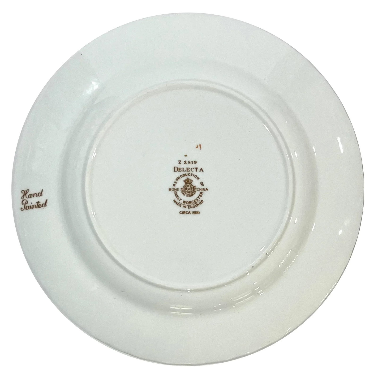 1960's Royal Worcester Bone China Delecta Ribbed Warmstry Salad Plates - Set of Four - 8