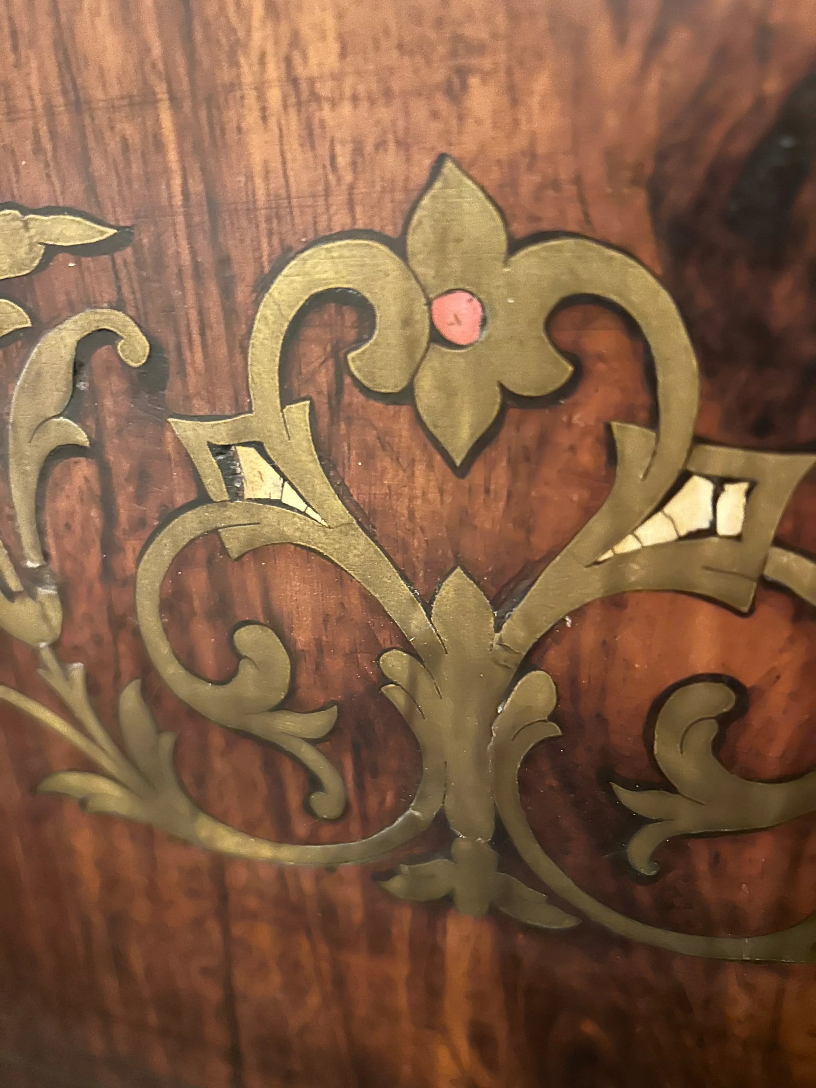Antique Inlaid Pier Mirror 1880 -1890 - 4