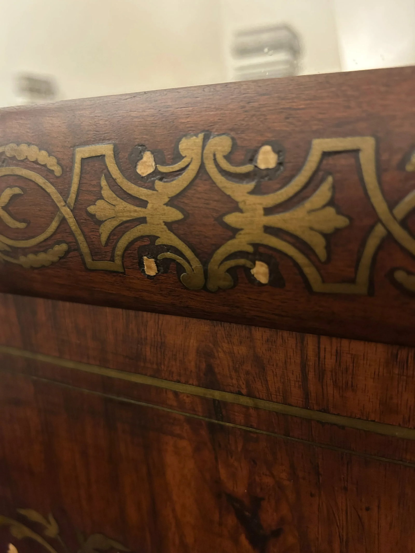 Antique Inlaid Pier Mirror 1880 -1890 - 5