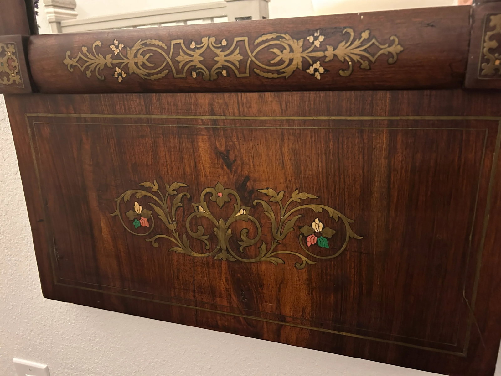 Antique Inlaid Pier Mirror 1880 -1890 - 6