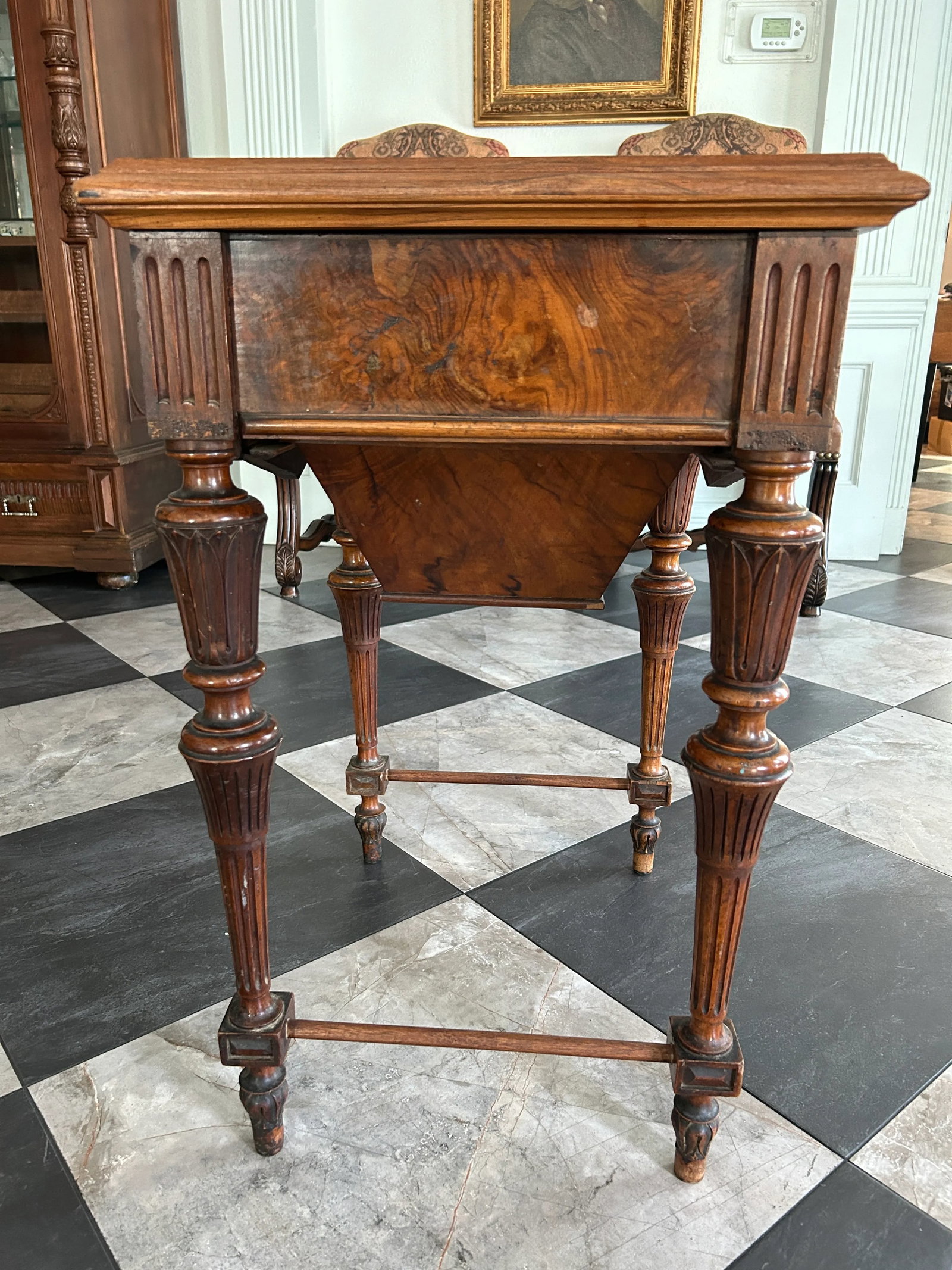 Mid-19th Century European Sewing / Dressing Table With Secret Drawer - 6