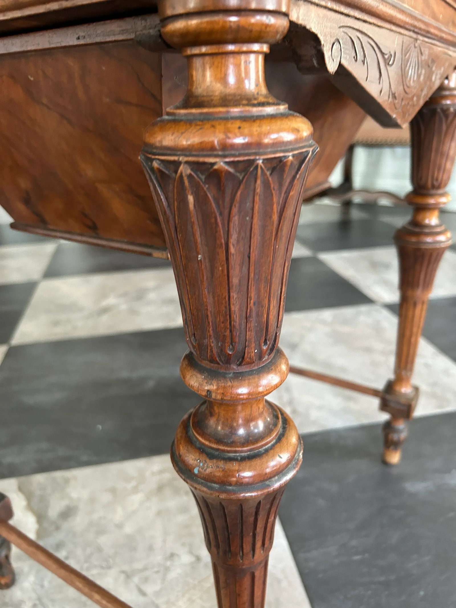 Mid-19th Century European Sewing / Dressing Table With Secret Drawer - 8