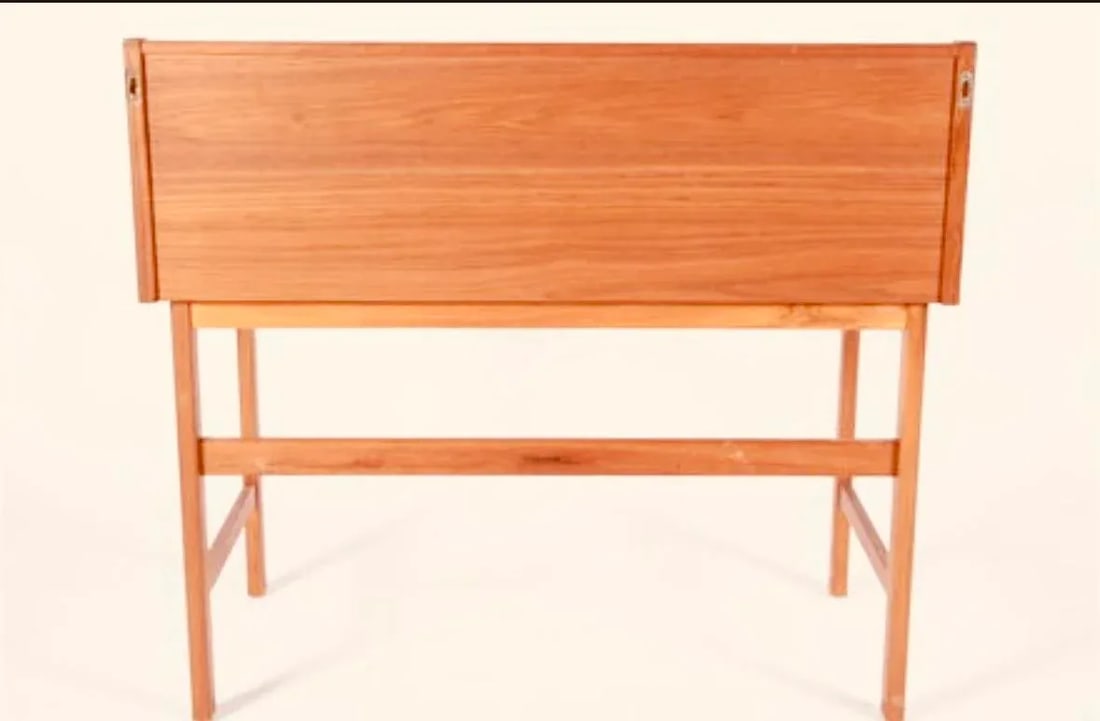 Flip Top Desk in Teak by Skaraborgs Mobelindistri Ab, Sweden, 1960s - 4