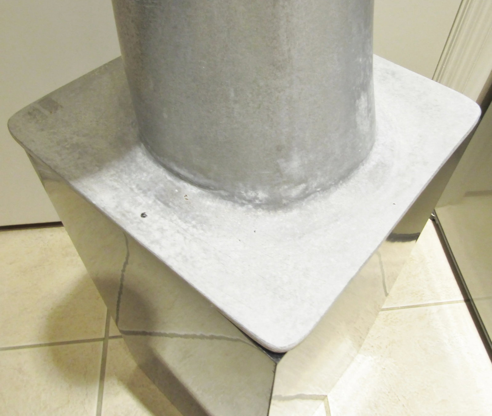 Large Cast Raw Aluminum Sculptural Horn Tusk on Pedestal - 10
