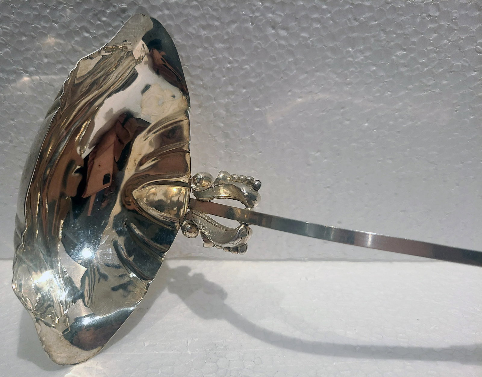 19th Century W. & S. Blackington Silver Plate and Wood Soup or Punch Bowl Ladle - 3