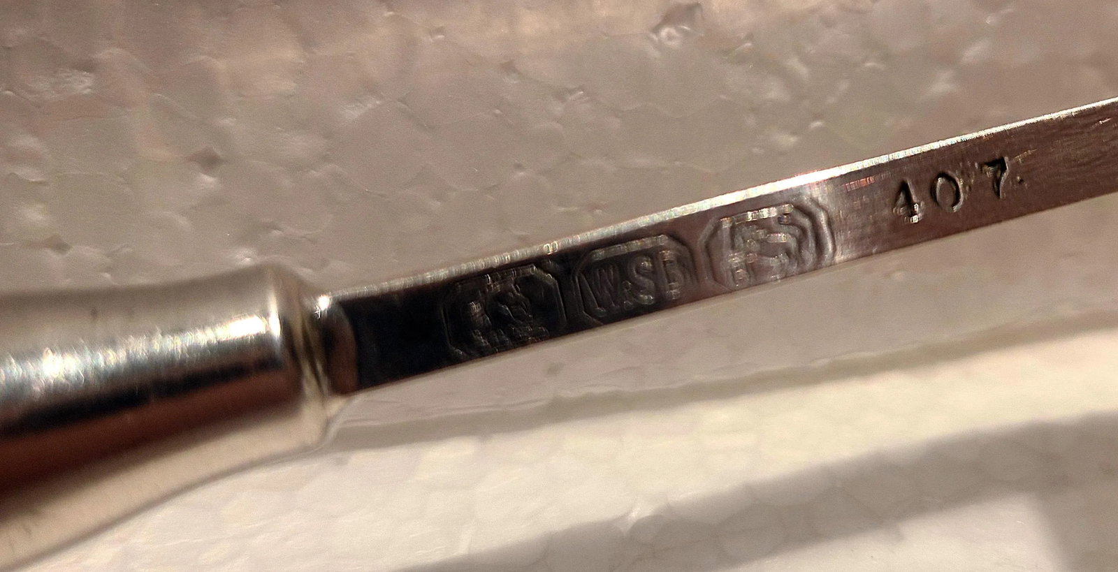 19th Century W. & S. Blackington Silver Plate and Wood Soup or Punch Bowl Ladle - 6