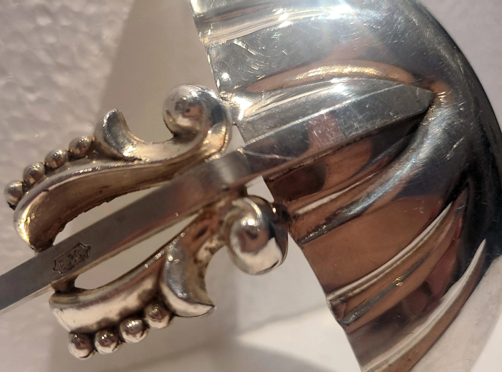 19th Century W. & S. Blackington Silver Plate and Wood Soup or Punch Bowl Ladle - 7
