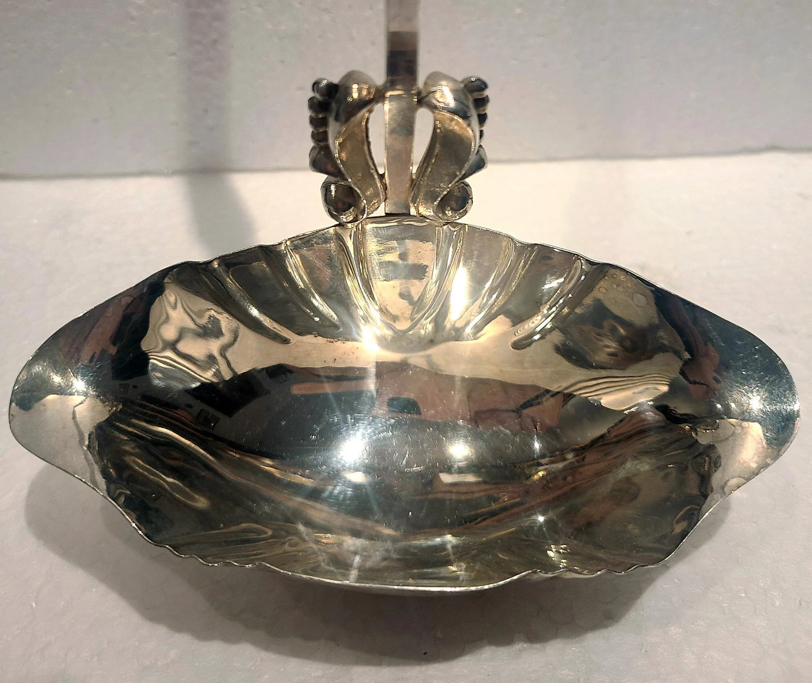 19th Century W. & S. Blackington Silver Plate and Wood Soup or Punch Bowl Ladle - 8