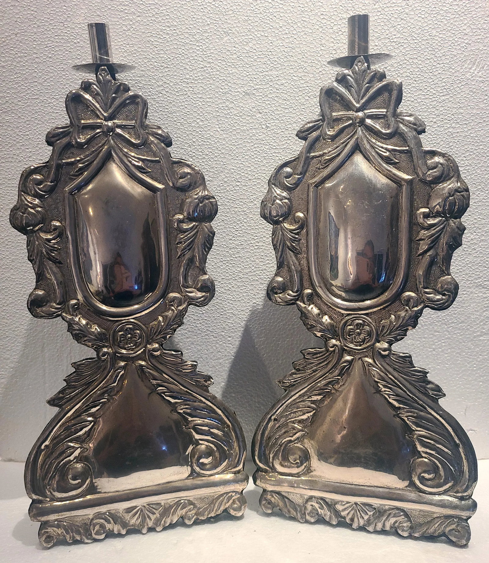Vintage Sterling Silver Candle Sticks - a Pair - 10
