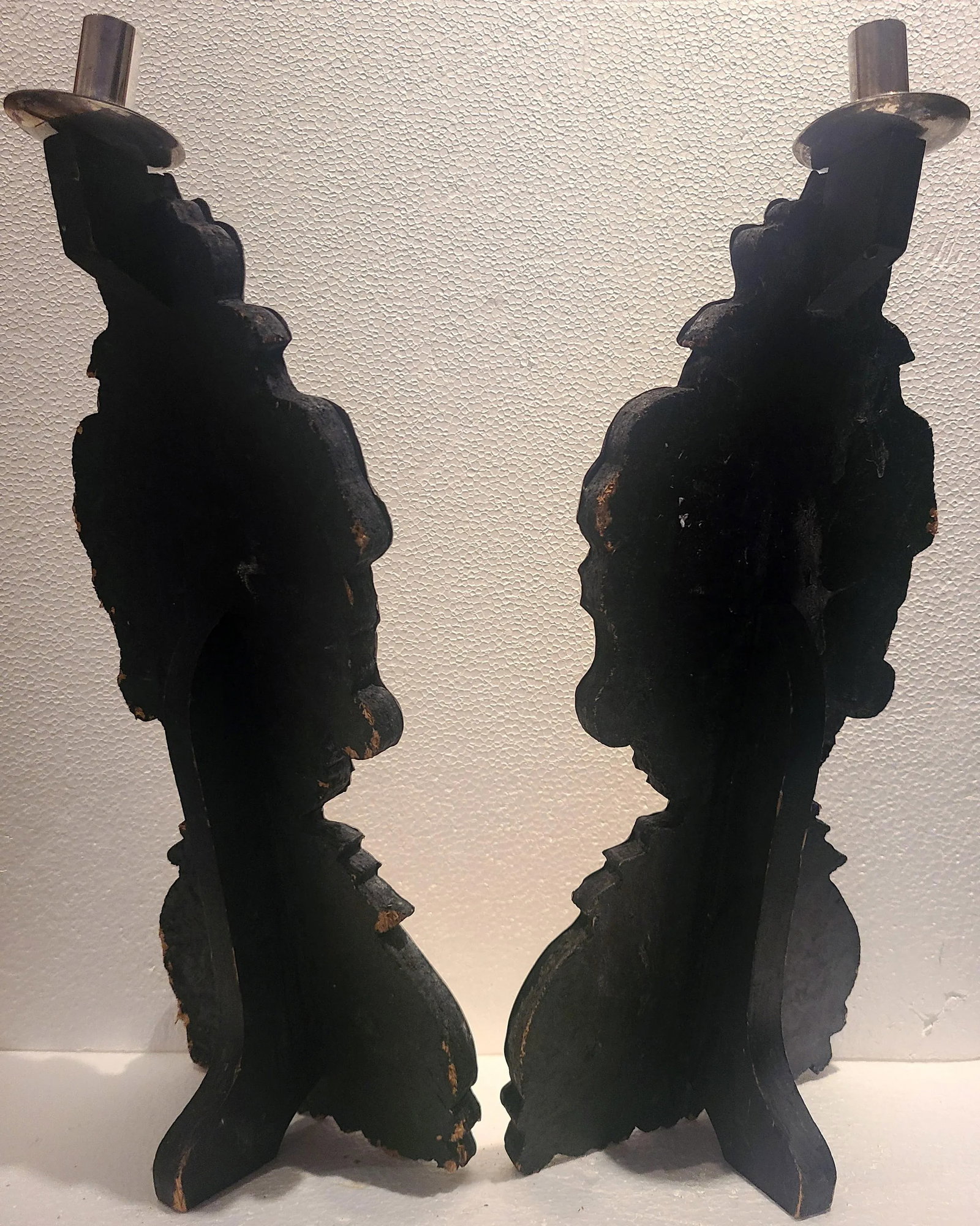 Vintage Sterling Silver Candle Sticks - a Pair - 9