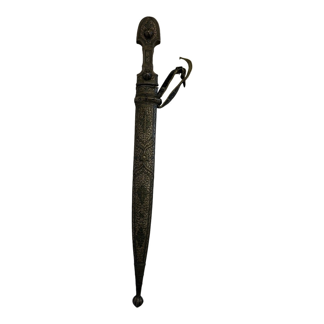 Double-Edged Kindjal Dagger With Silver-Niello Decoration, Circa 1880 – 1910: Object: Double-edged kindjal dagger with silver-niello decoration Date / Period: Late 19th – early 20th century (ca. 1880 – 1910) Origin: Caucasus region "” likely Georgia or