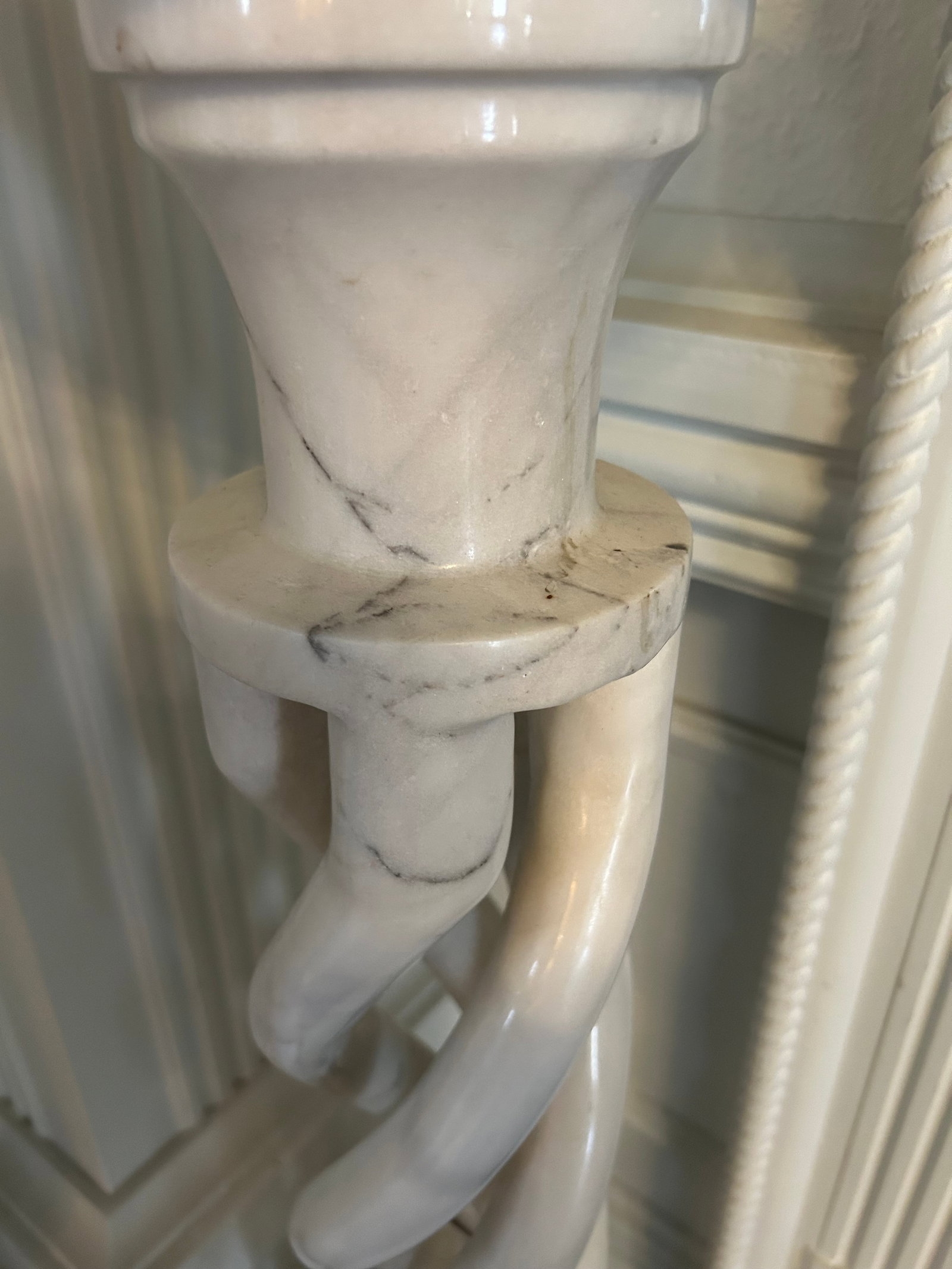 Mid 20th Century Marble Pedestal With Twisted Column Design - 3