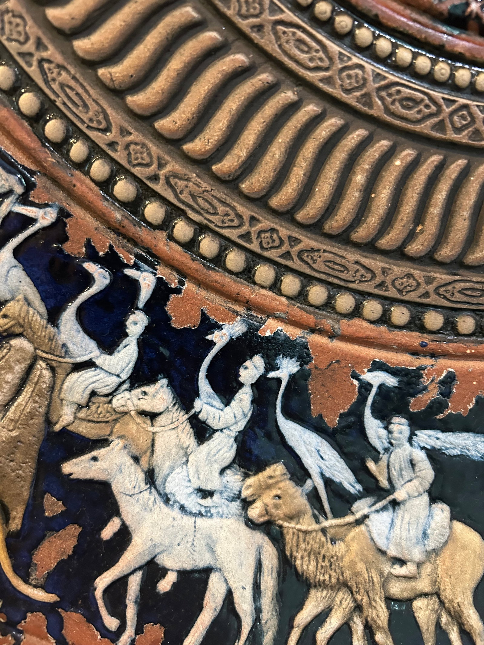 1970s Large Decorative Plate With Processional Scene - 2