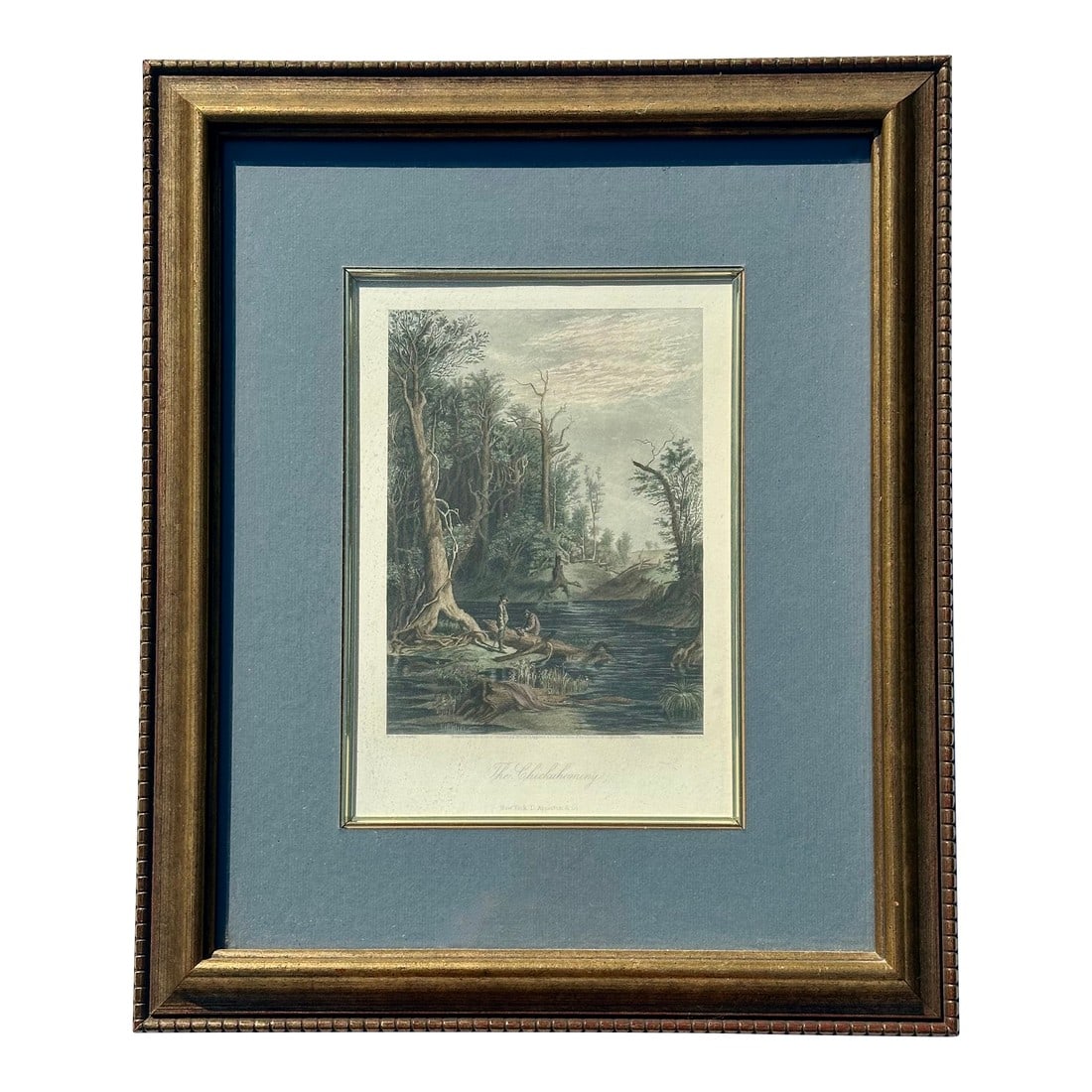 Chicahominy, Virginia Original Framed Print, 1872: Original steel engraving from Picturesque America, 1872. The engraving depicts a scene on the Chickahominy River, an 87-mile-long river in Virginia.Â Created by artist W.L. Sheppard and engraved