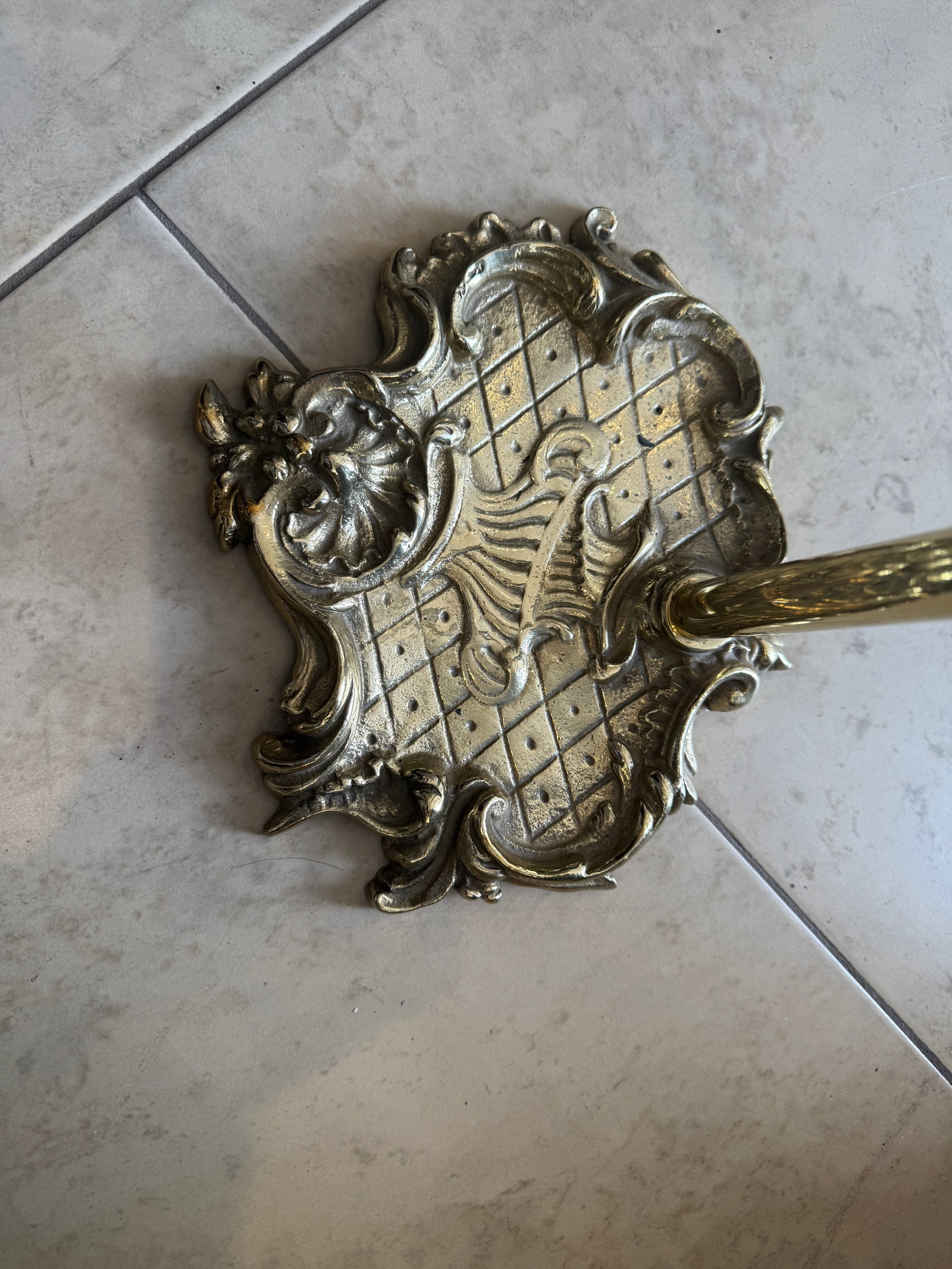French Brass Set of Fireplace Tools - 7