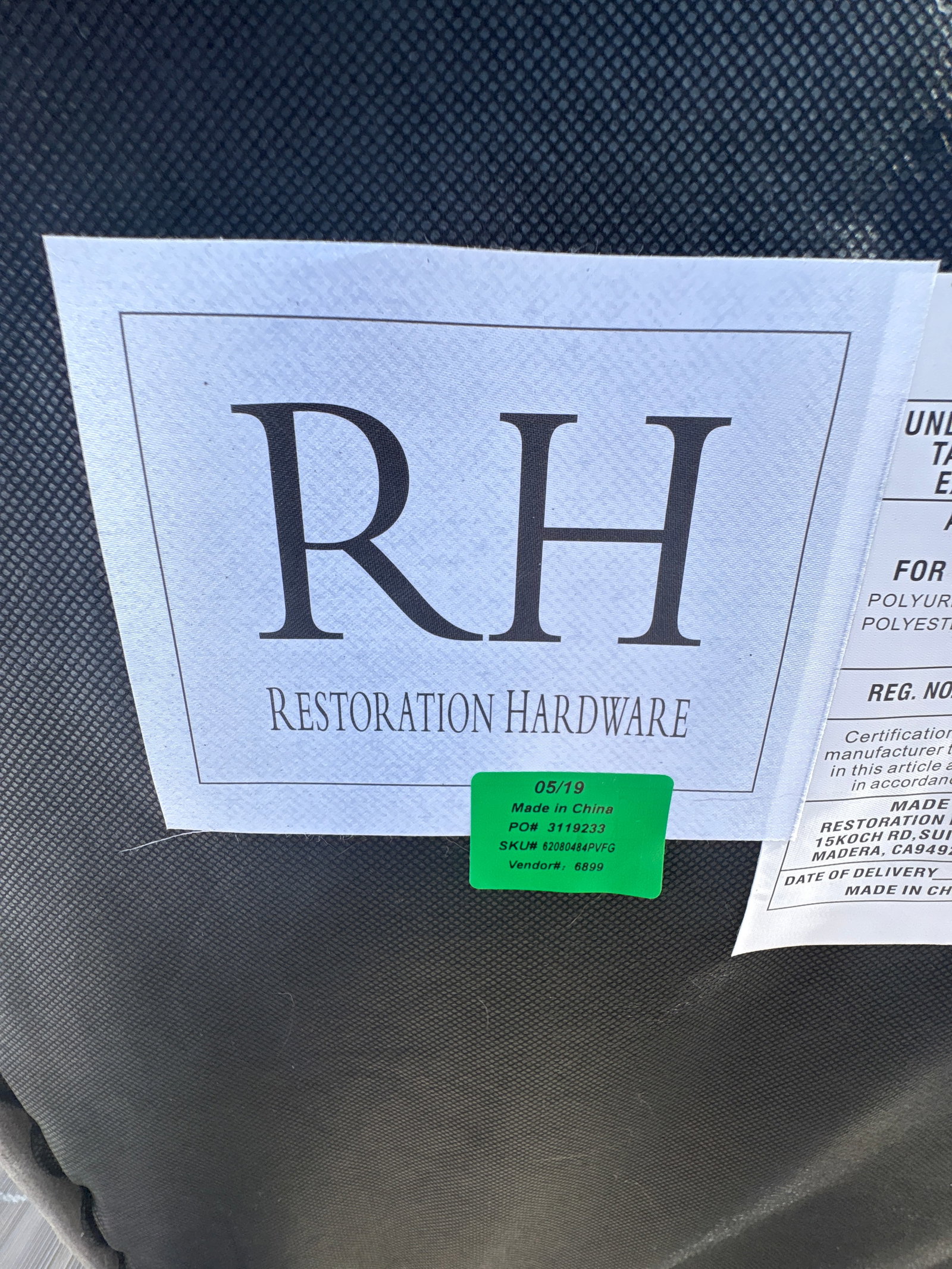 Rh Hudson Performance Velvet Chair in Fog - 10