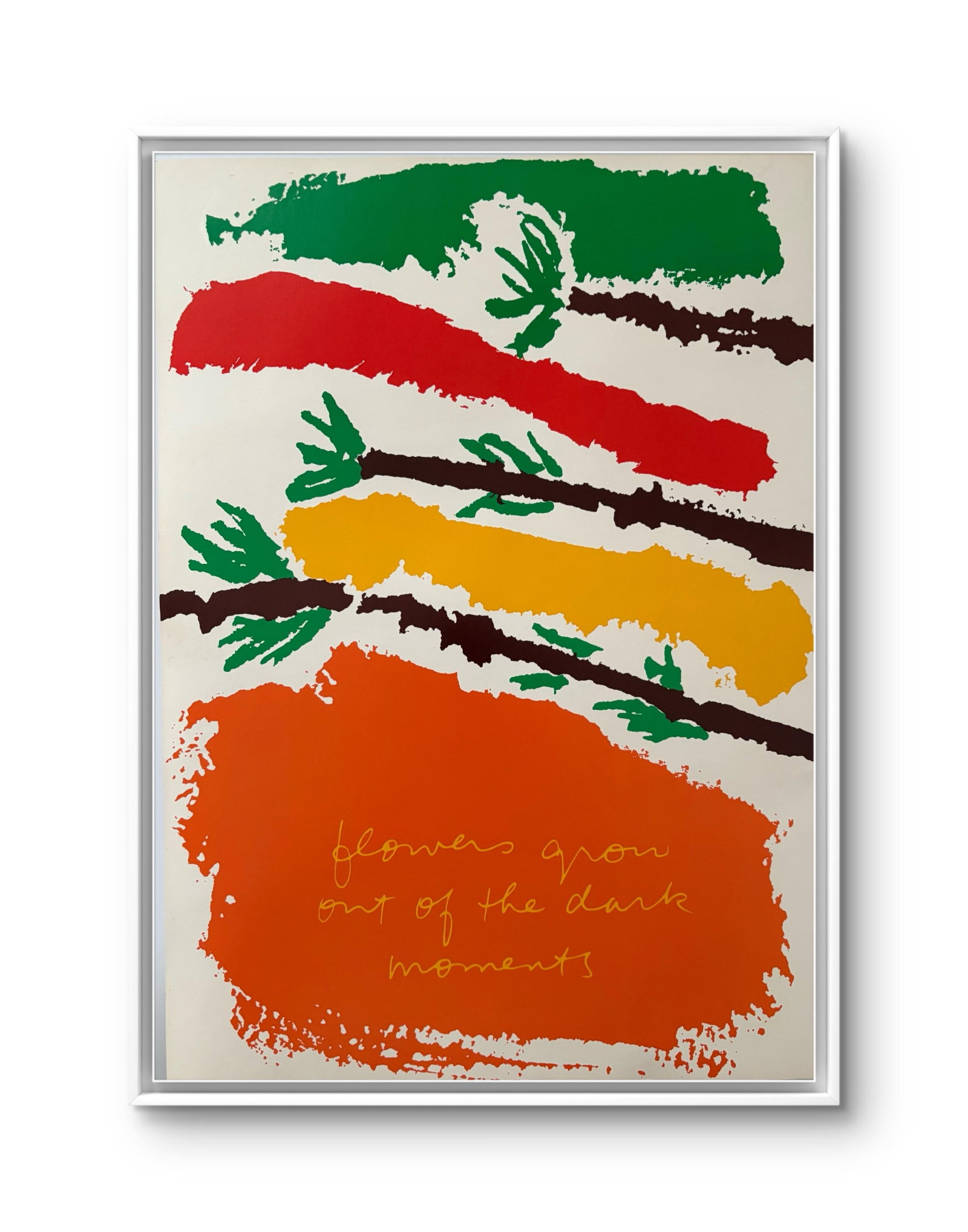 Corita Kent Sister Mary Corita Kent "Flowers Grow Out of the Dark Moments" Original Print (1982) - 4